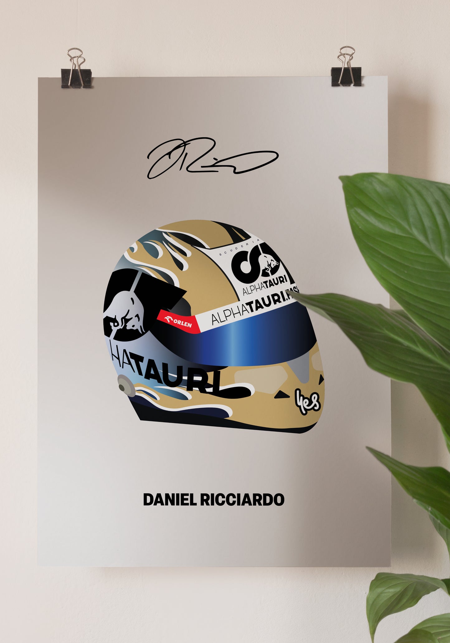Daniel Ricciardo F1 2023 Helmet Poster