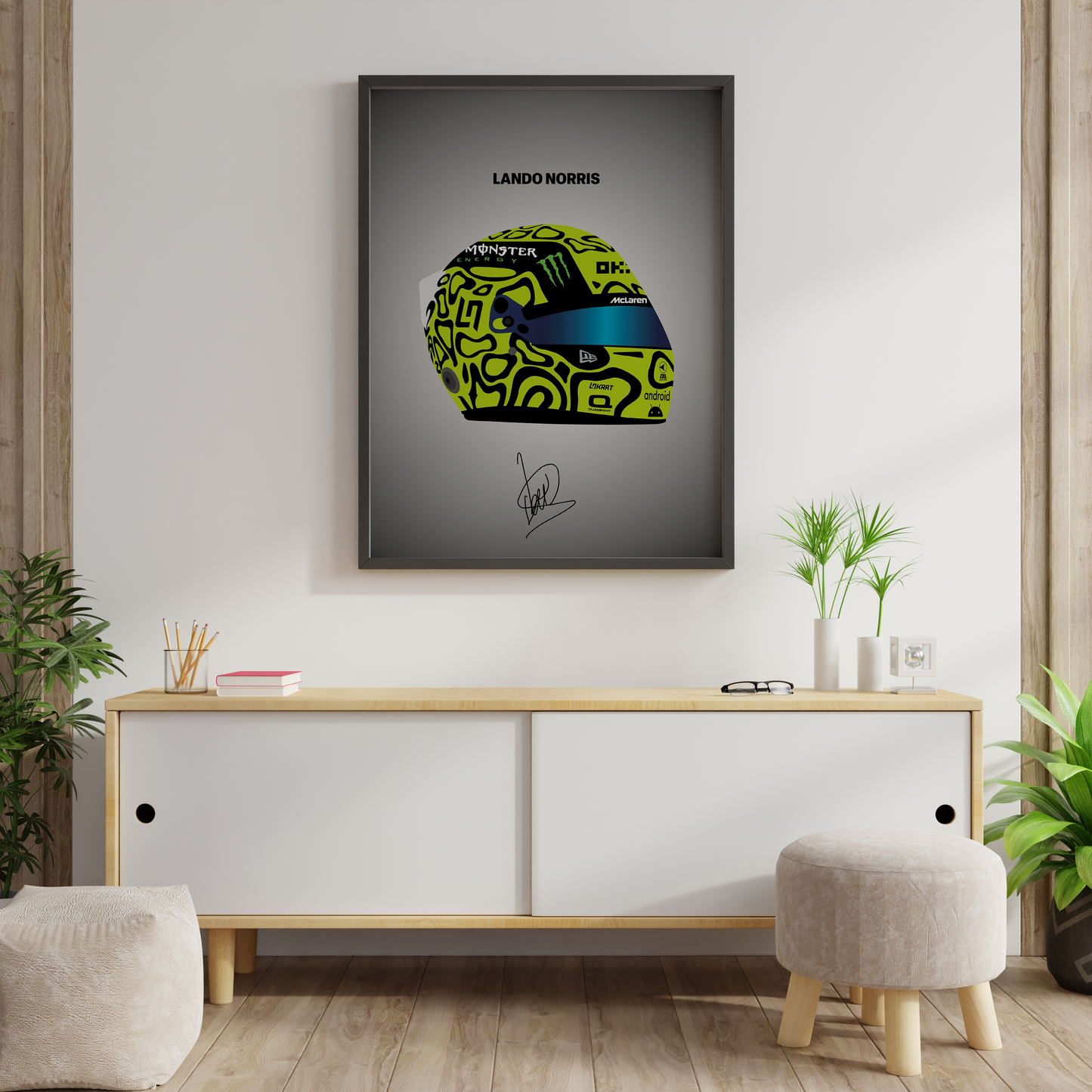 Lando Norris F1 2024 Helmet Poster