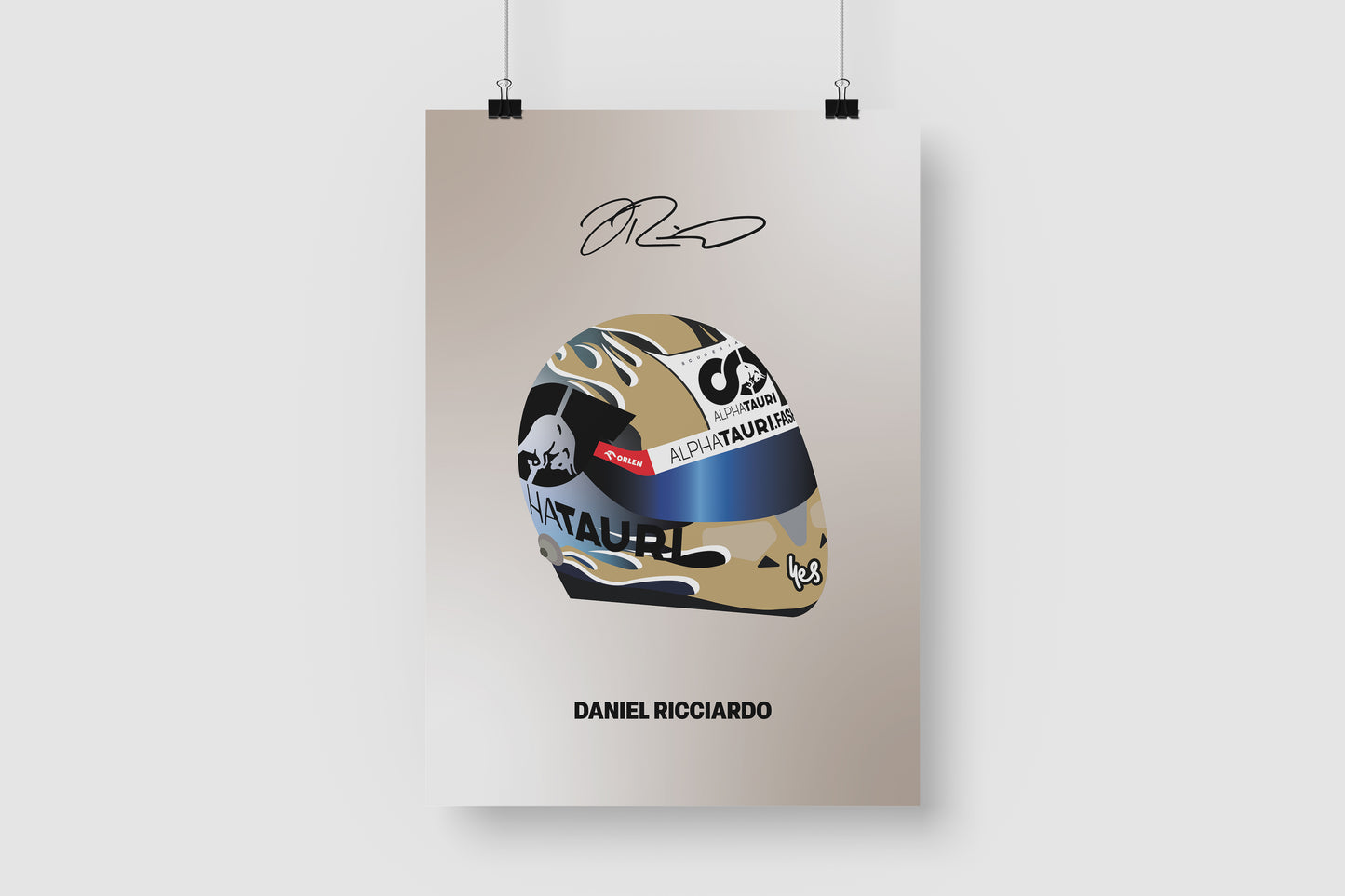 Daniel Ricciardo F1 2023 Helmet Poster