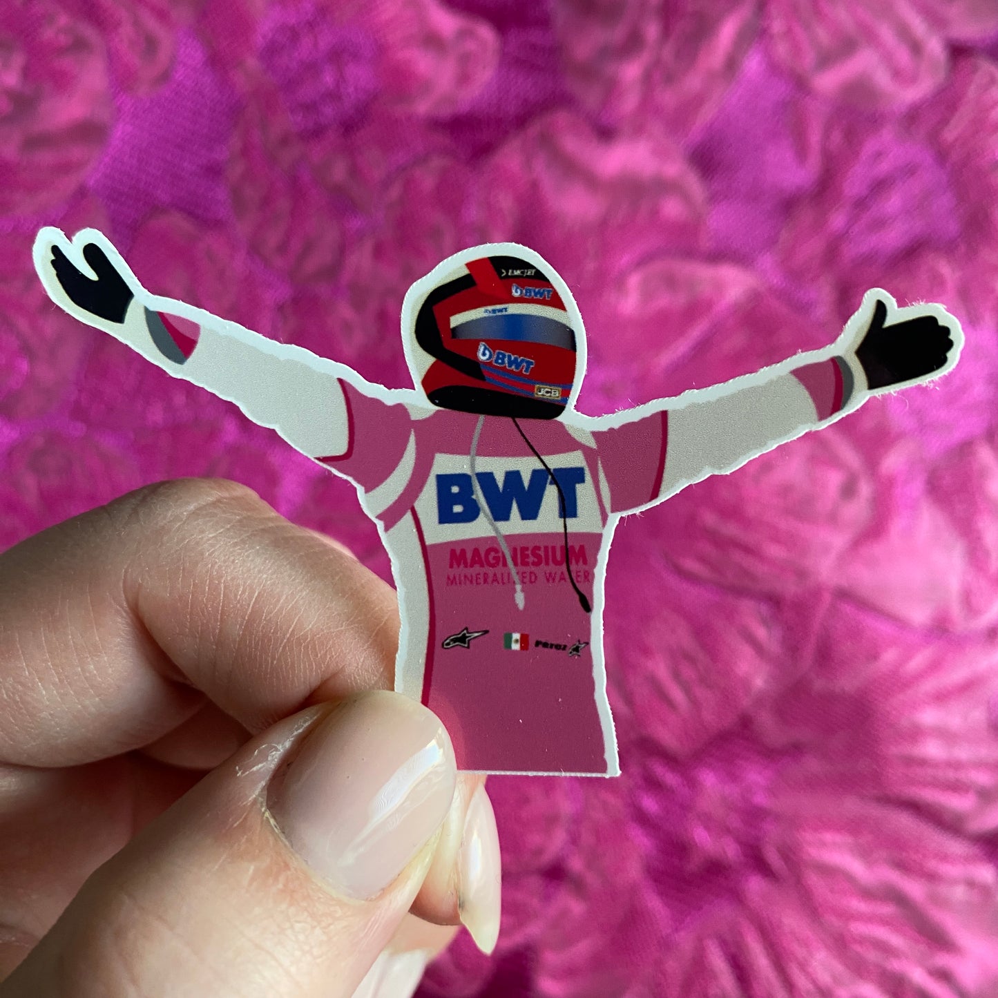 Sergio Perez 2020 Bahrain GP Win Illustration Sticker