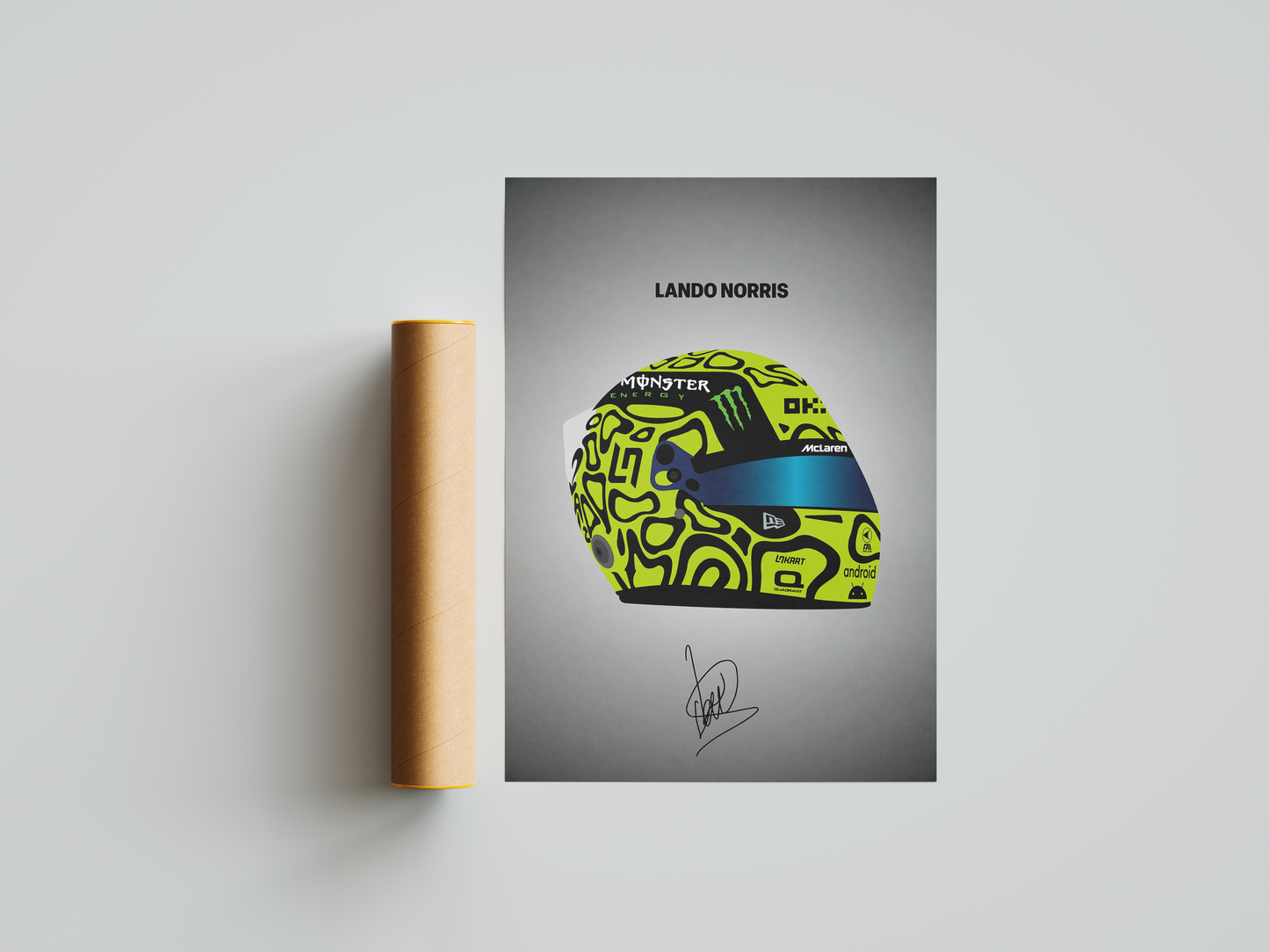 Lando Norris F1 2024 Helmet Poster