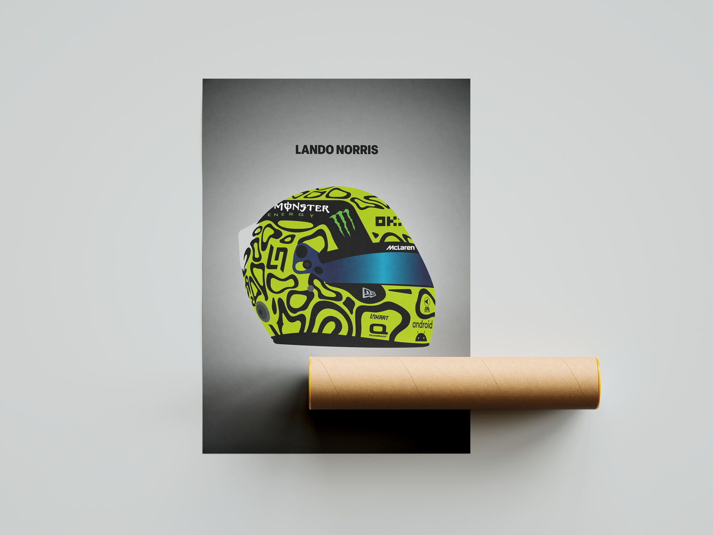 Lando Norris F1 2024 Helmet Poster