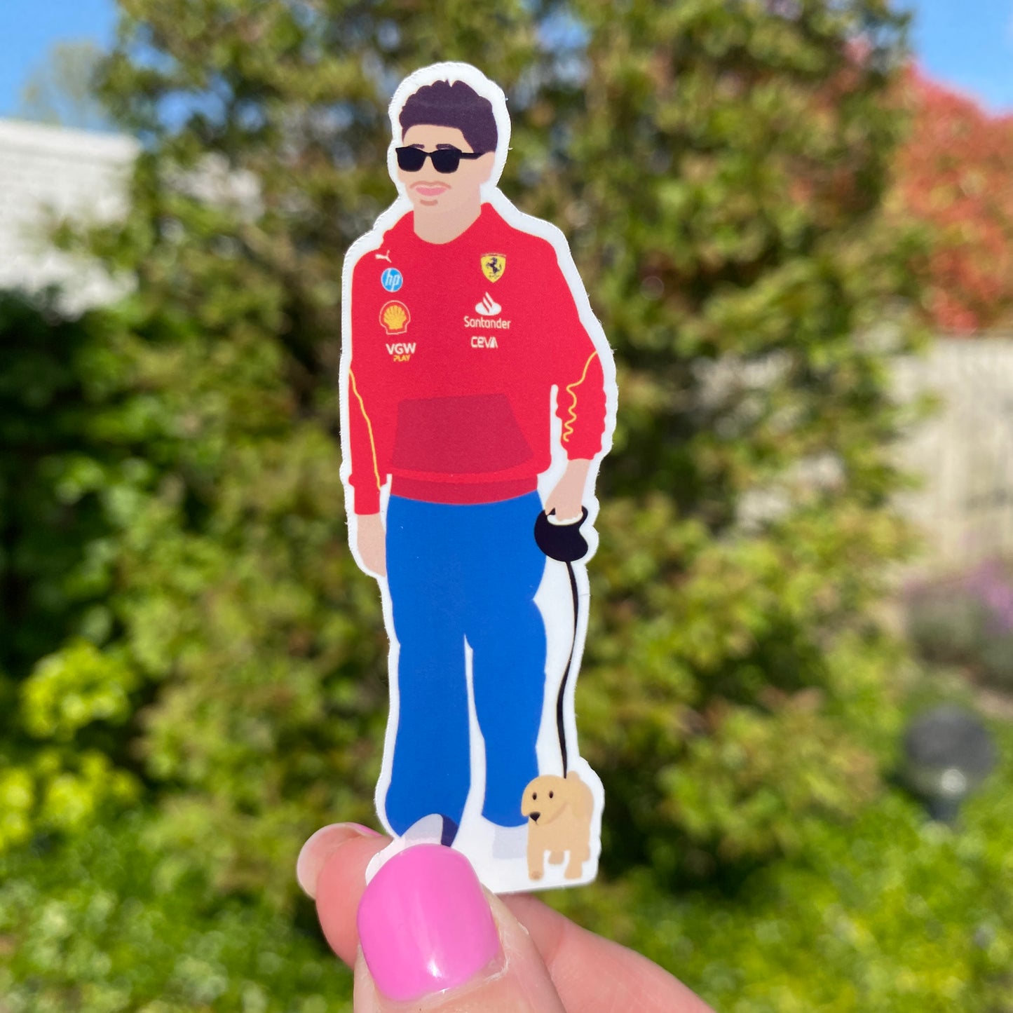 Charles Leclerc & Leo Illustration Sticker