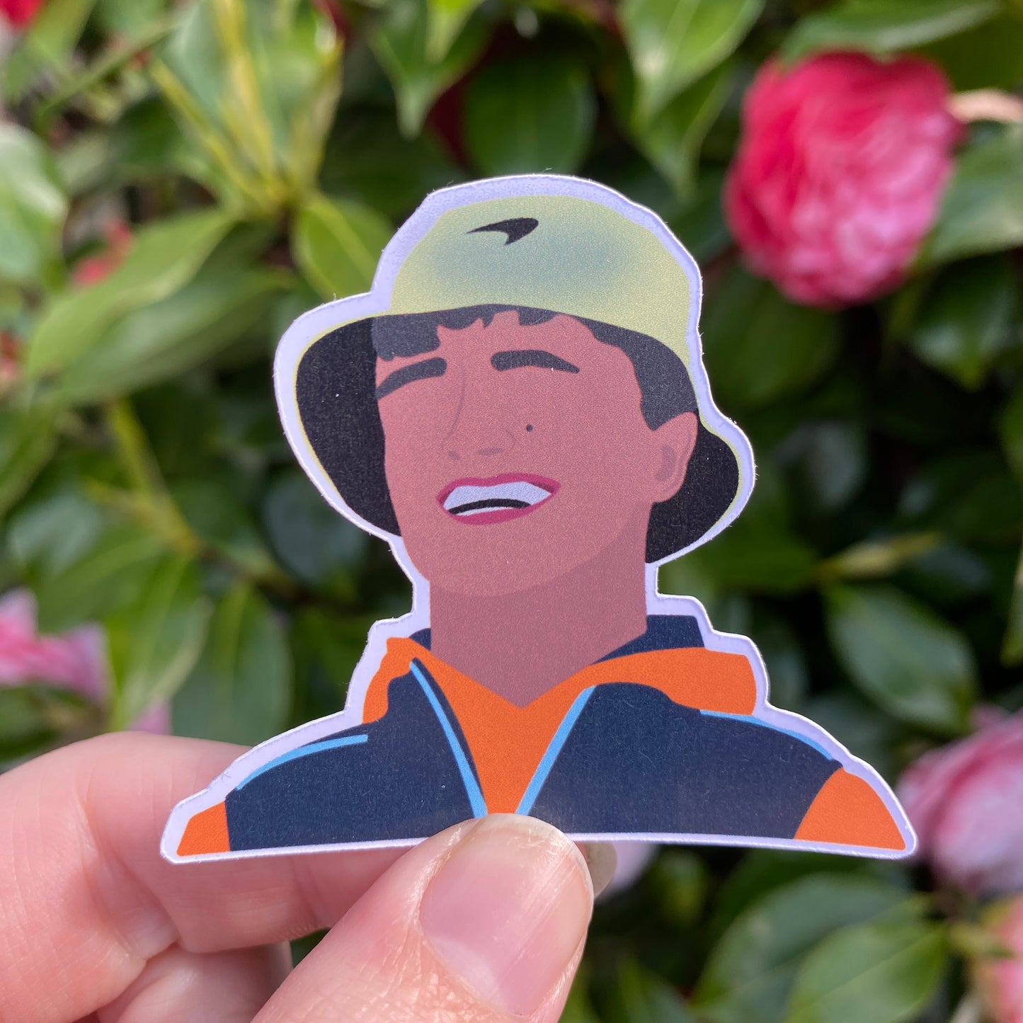 Lando Norris Bucket Hat Illustration Sticker