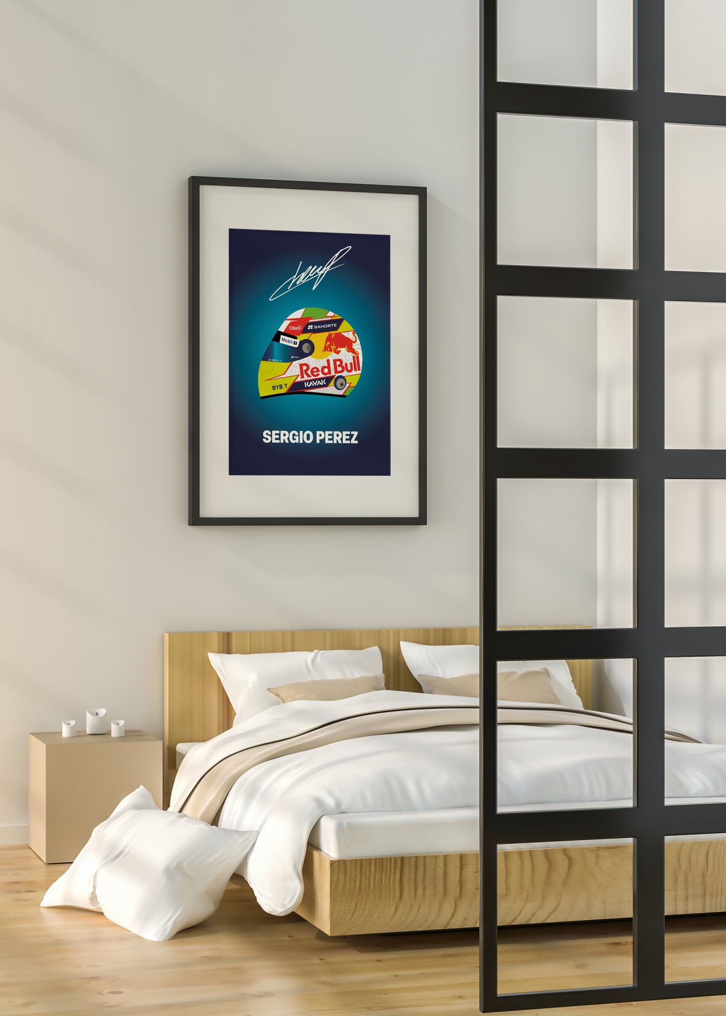 Sergio Perez F1 2023 Helmet Poster