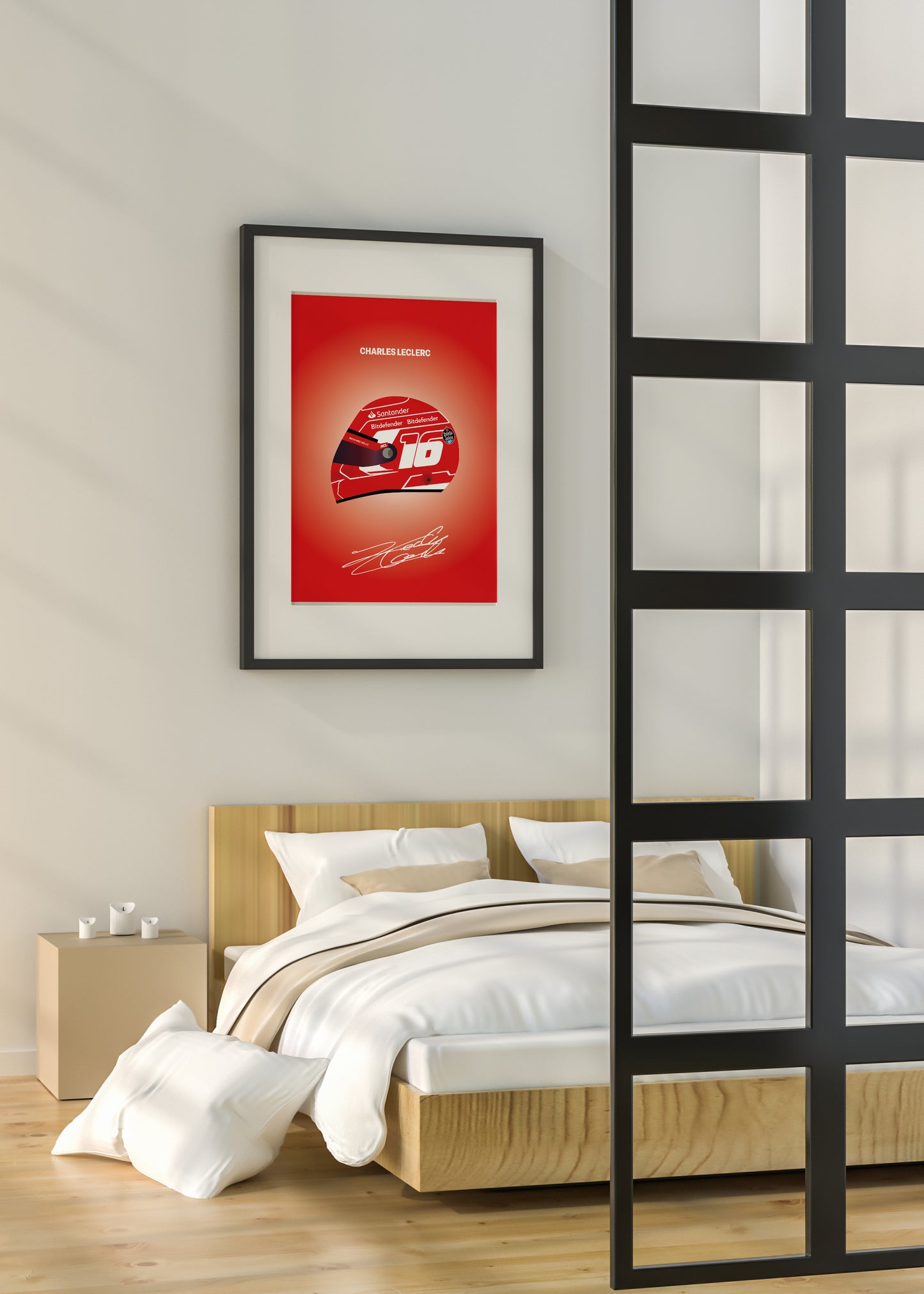 Charles Leclerc F1 2023 Helmet Poster