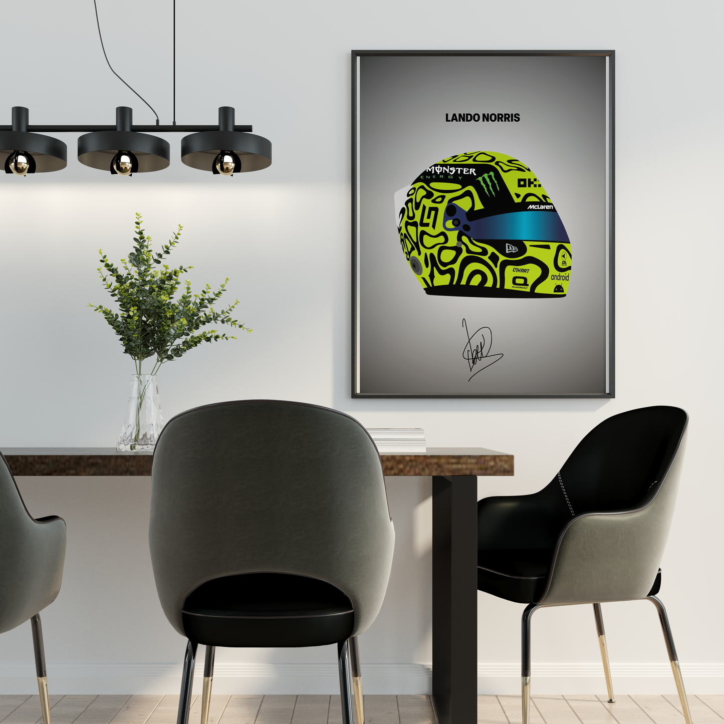 Lando Norris F1 2024 Helmet Poster