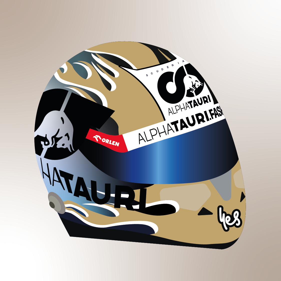 Daniel Ricciardo F1 2023 Helmet Sticker