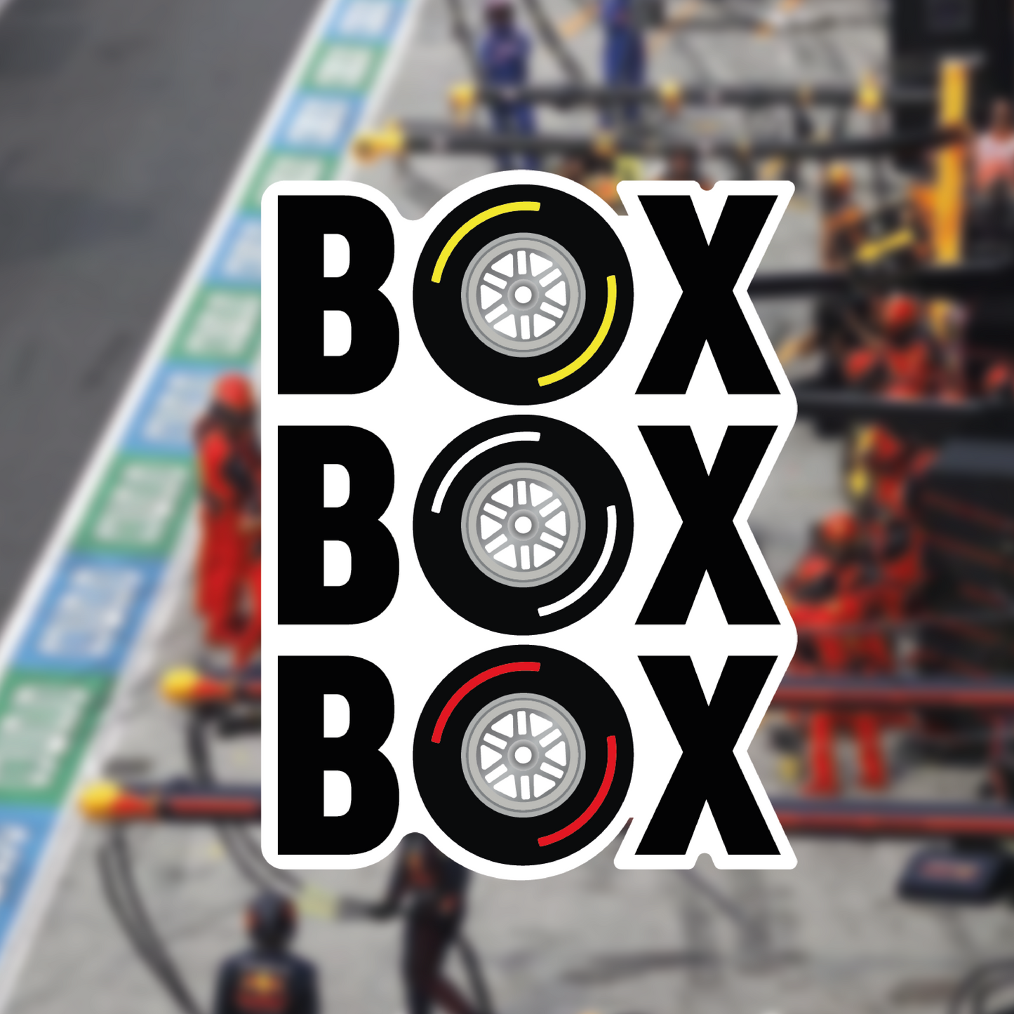 Formula 1 Illustration Sticker Package