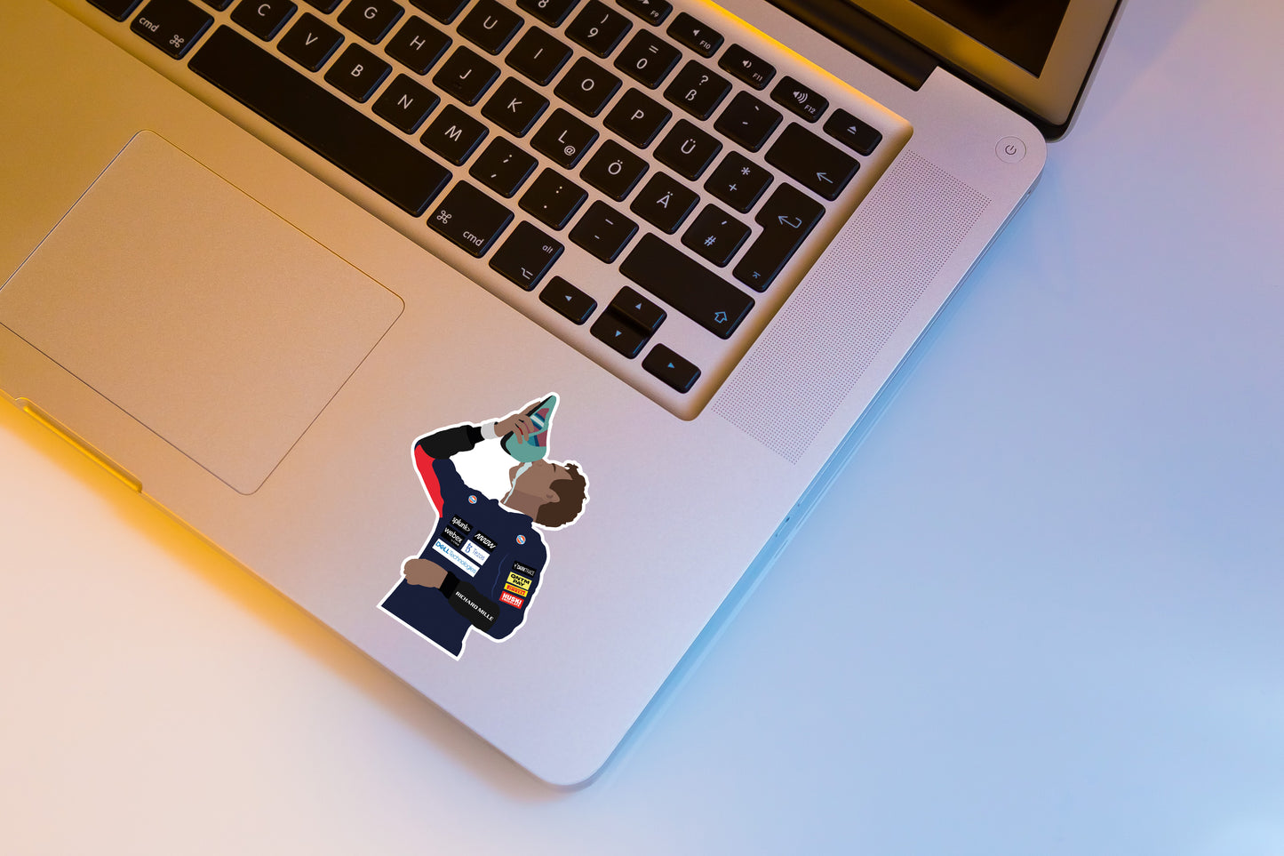 Lando Norris Shoey Celebration Illustration Sticker