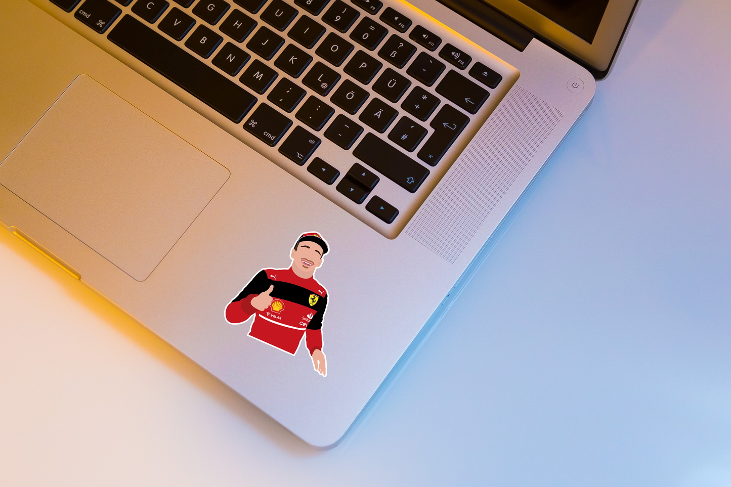 Charles Leclerc Thumbs' Up Illustration Sticker