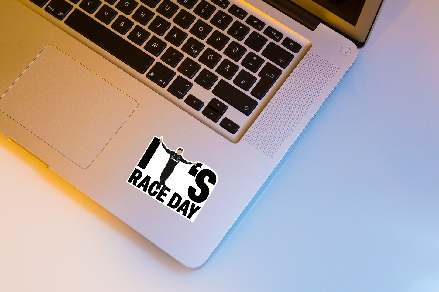 Russell It's Race Day Illustration Sticker