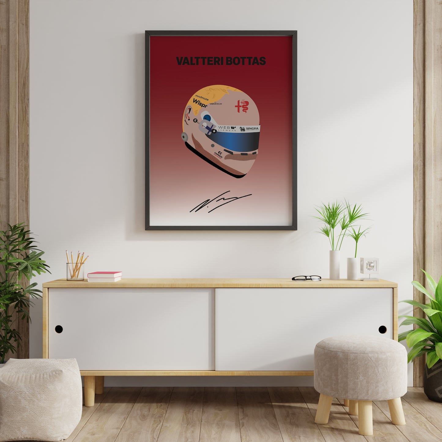 Valtteri Bottas F1 2023 Helmet Poster