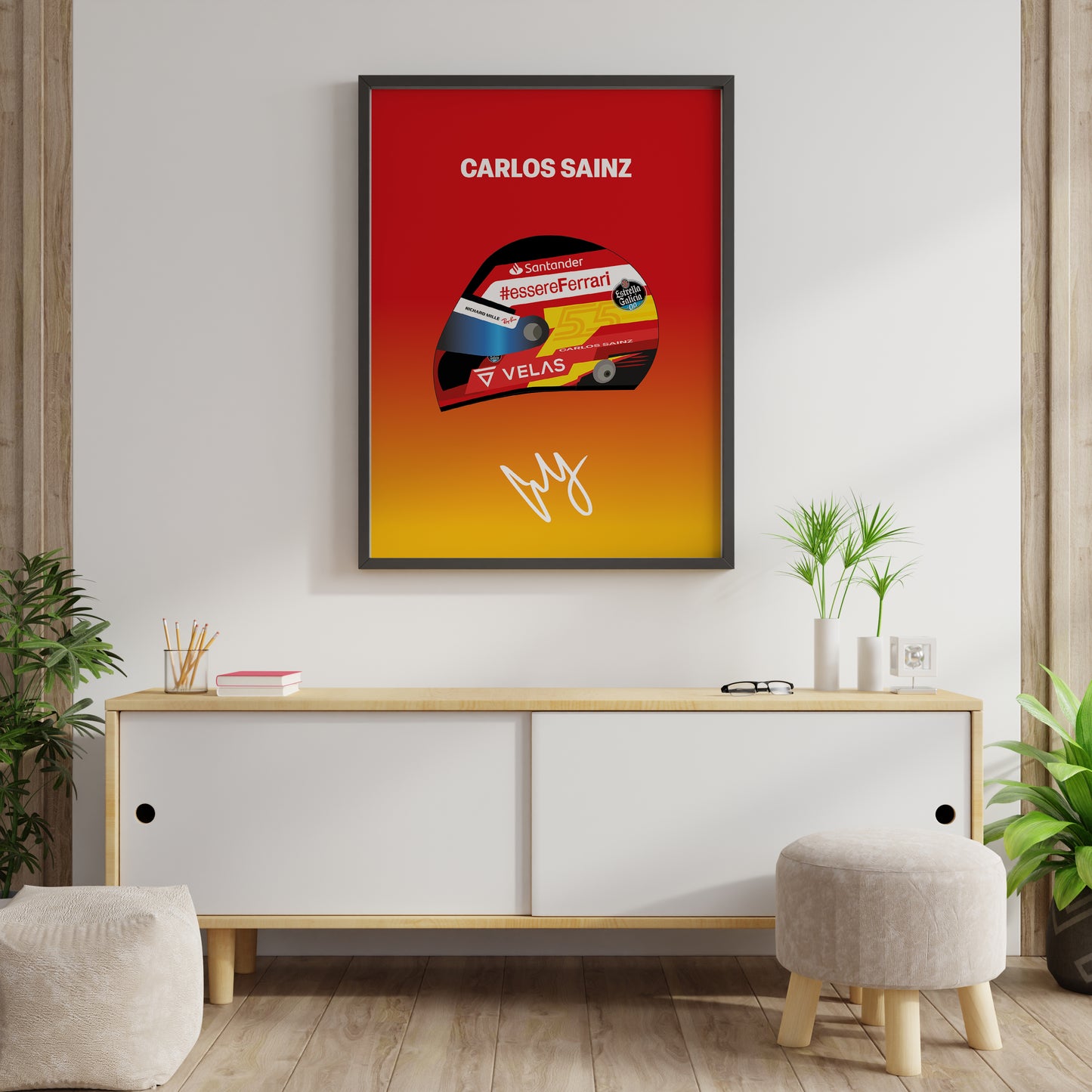 Carlos Sainz F1 2022 Helmet Poster