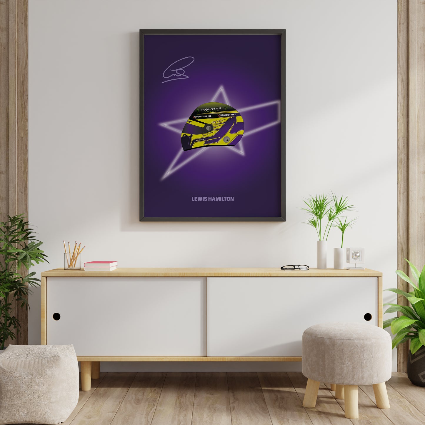 Lewis Hamilton F1 2022 Helmet Poster