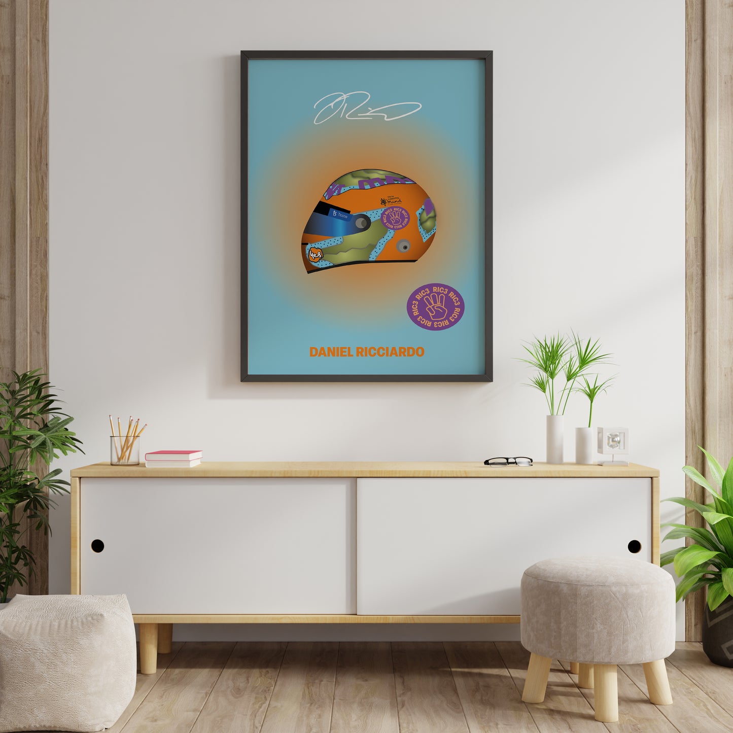 Daniel Ricciardo F1 2022 Helmet Poster