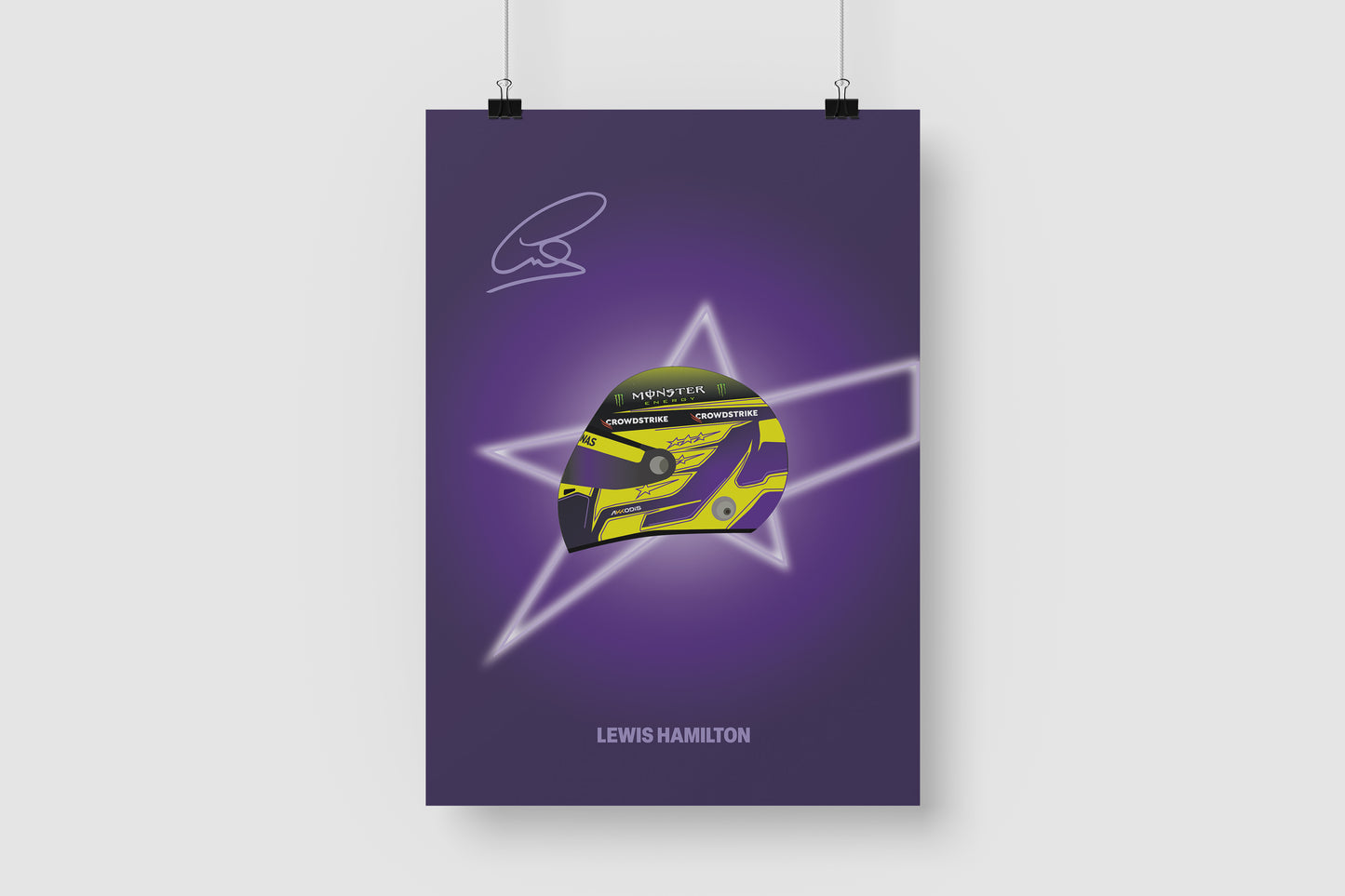 Lewis Hamilton F1 2022 Helmet Poster