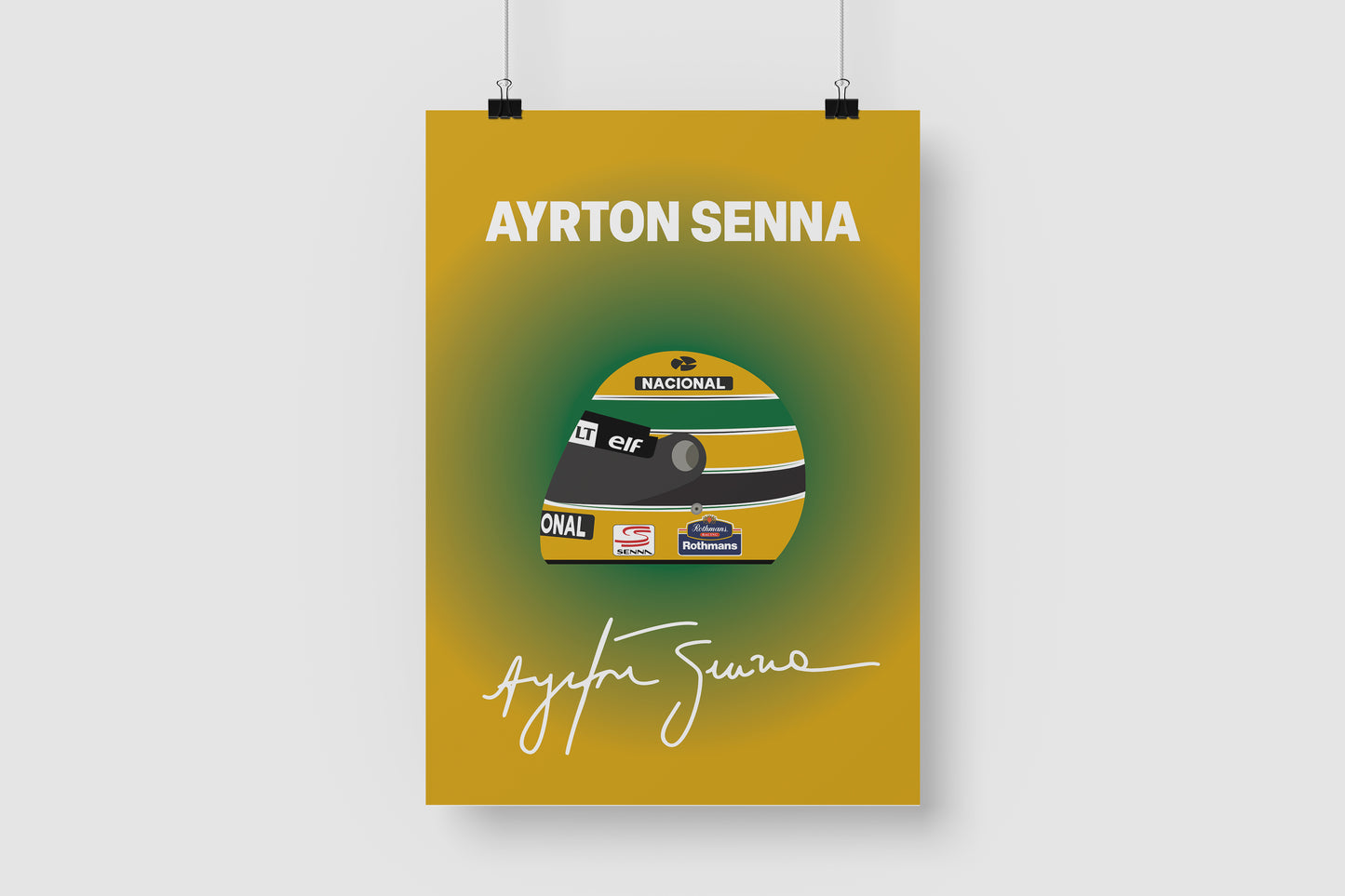 Ayrton Senna F1 1994 Helmet Poster
