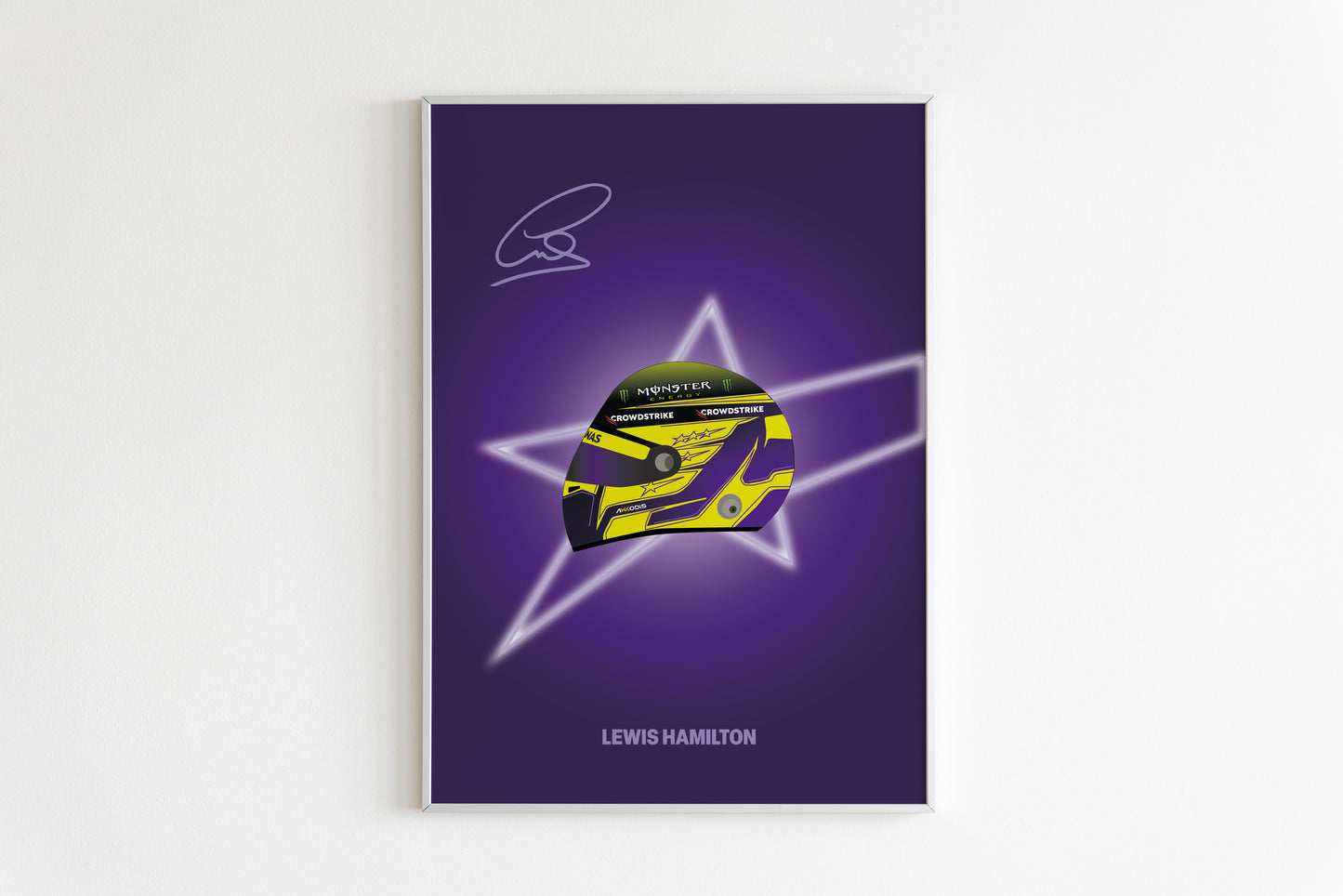Lewis Hamilton F1 2022 Helmet Poster
