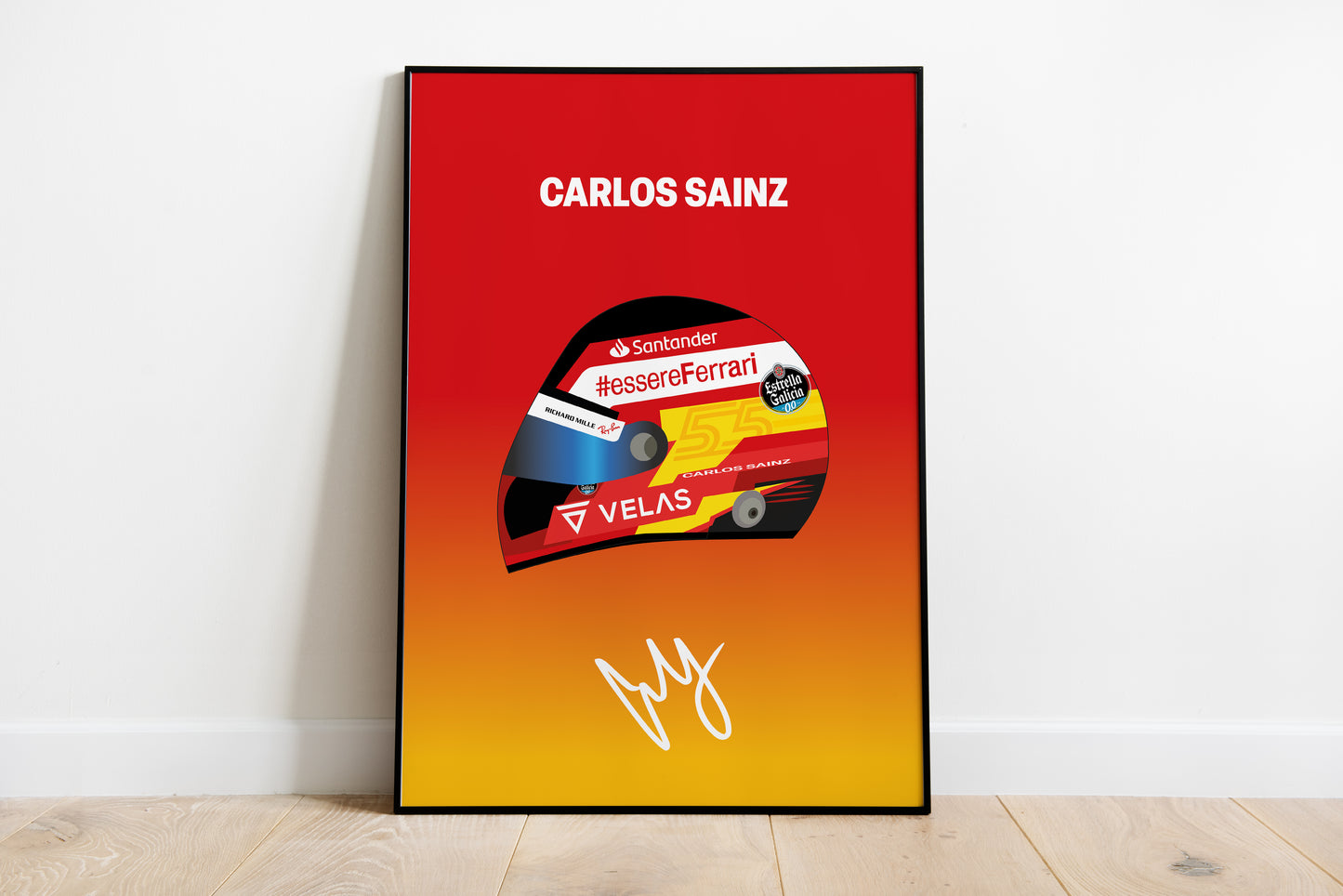 Carlos Sainz F1 2022 Helmet Poster