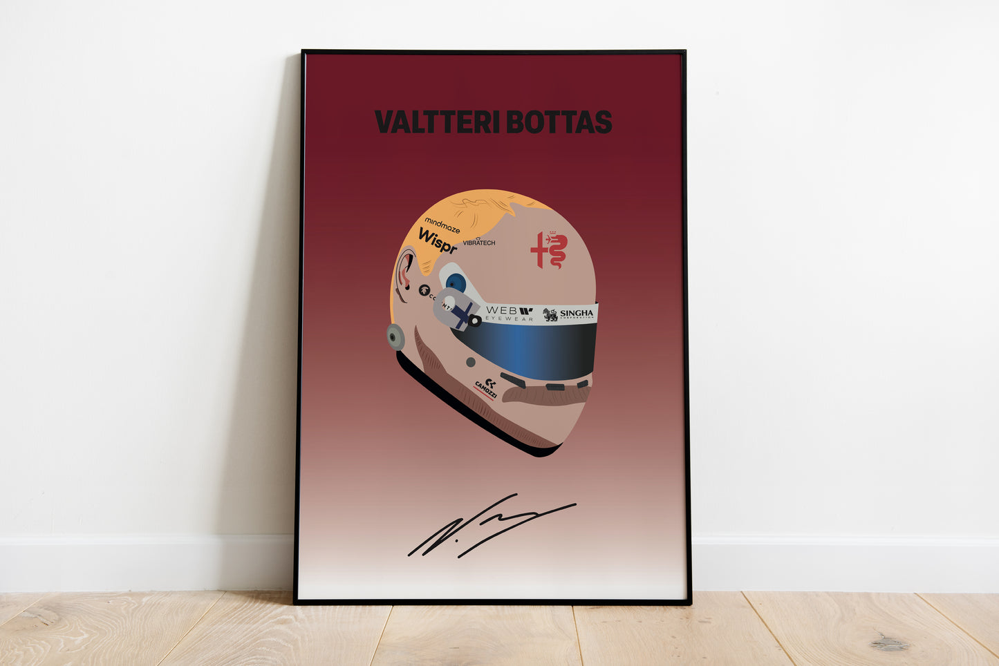 Valtteri Bottas F1 2023 Helmet Poster