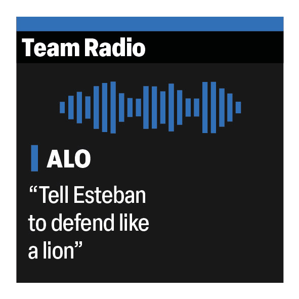 Fernando Alonso "Tell Esteban to defend like a lion" F1 Radio Message Sticker