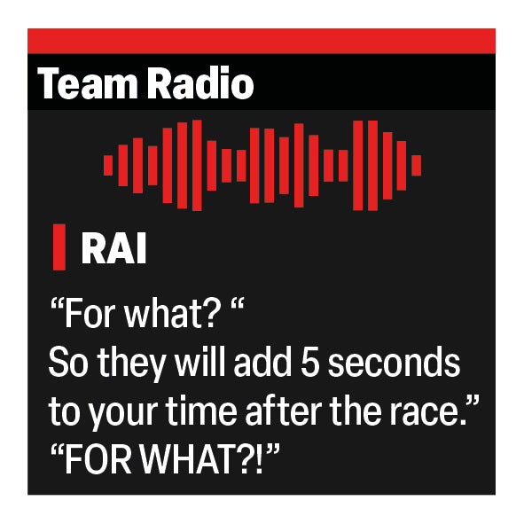 Kimi Raikkonen "For what? For what!?" F1 Radio Message Sticker