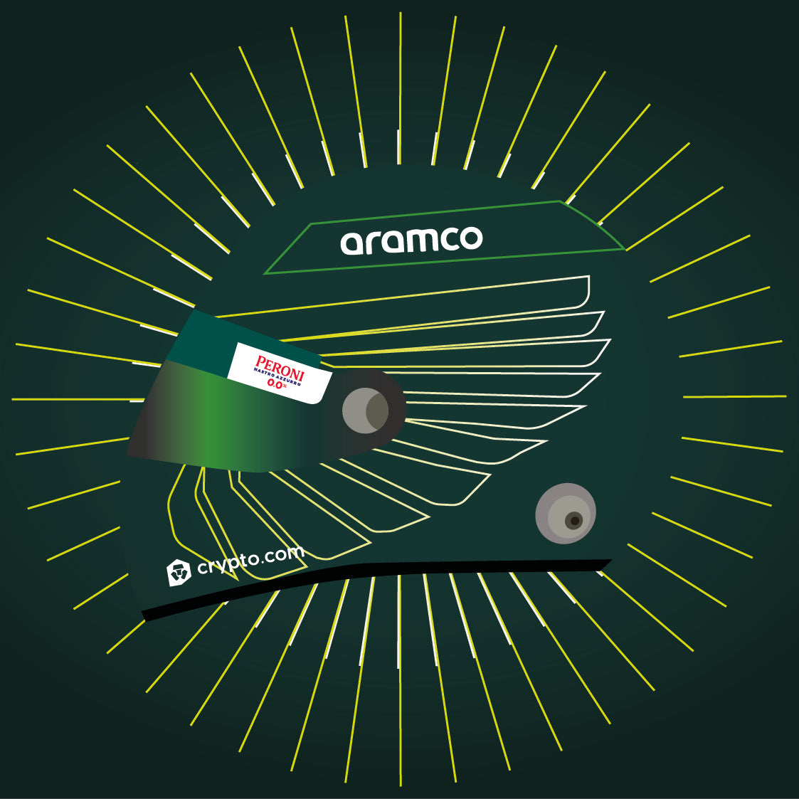 Lance Stroll F1 2022 Helmet Sticker