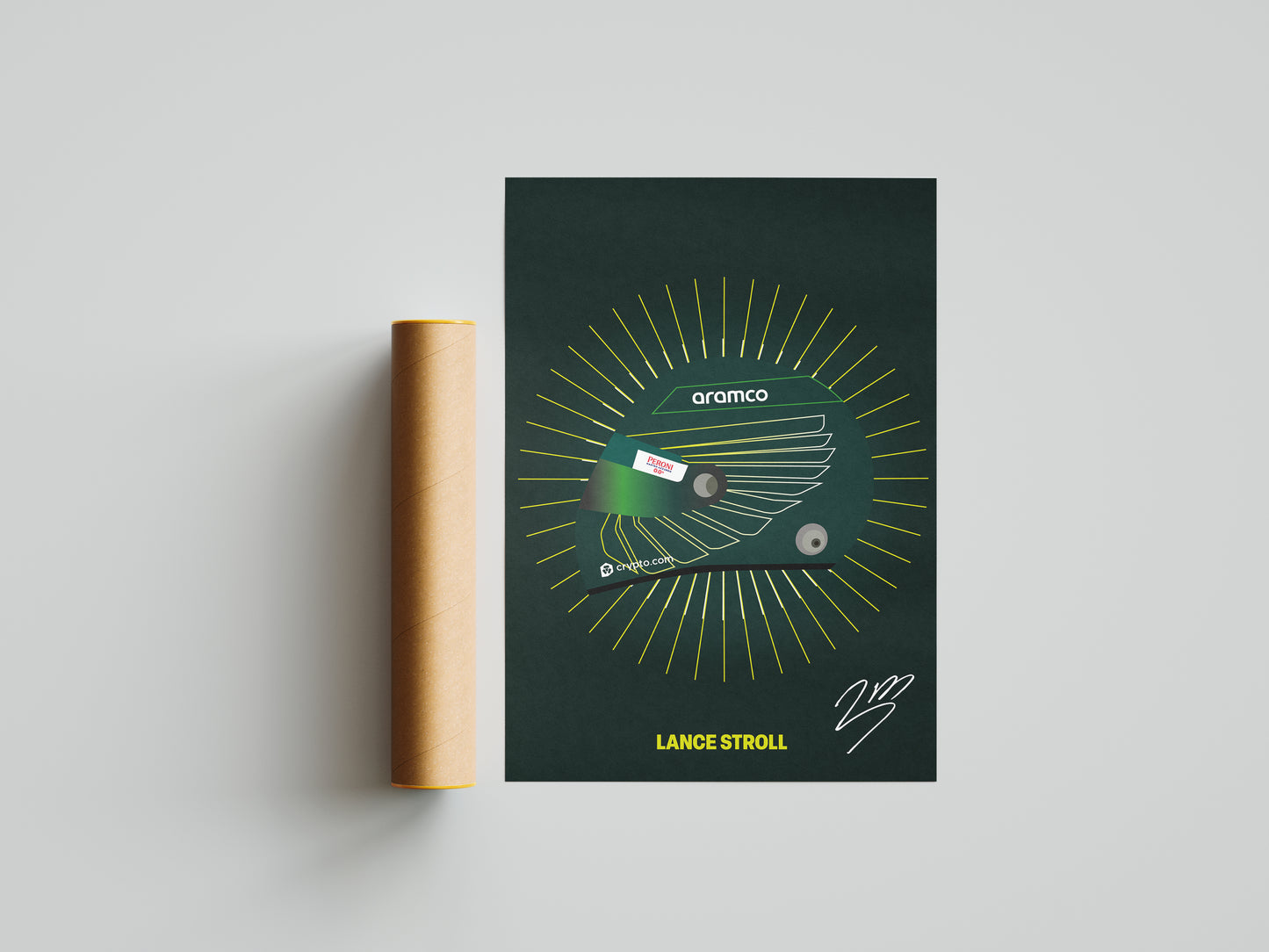 Lance Stroll F1 2022 Helmet Poster
