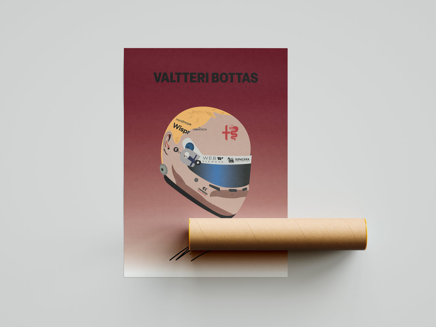 Valtteri Bottas F1 2023 Helmet Poster