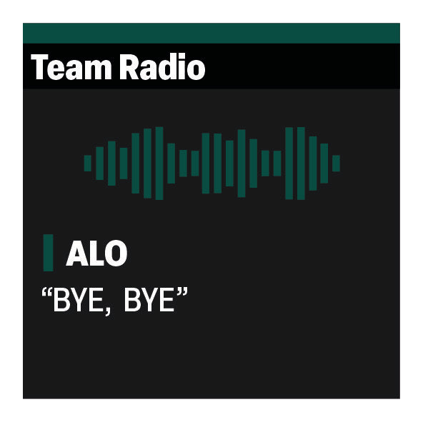 Fernando Alonso "BYE BYE" F1 Radio Message Sticker