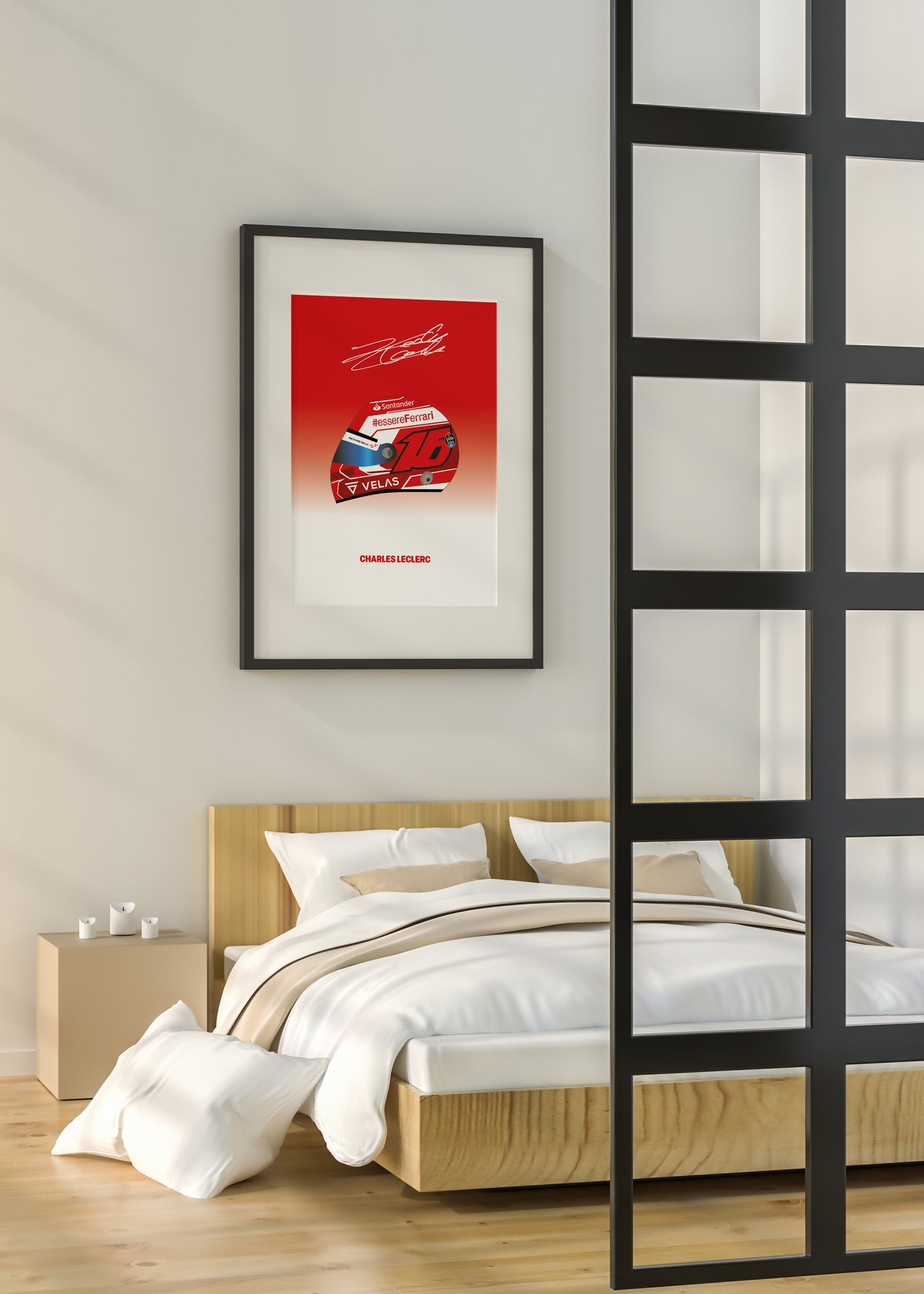Charles Leclerc F1 2022 Helmet Poster