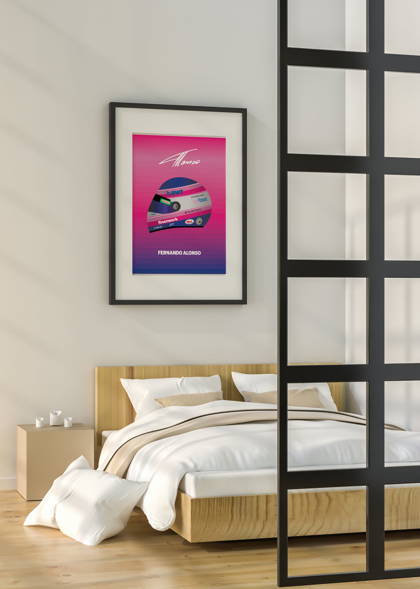 Fernando Alonso F1 2022 Helmet Poster