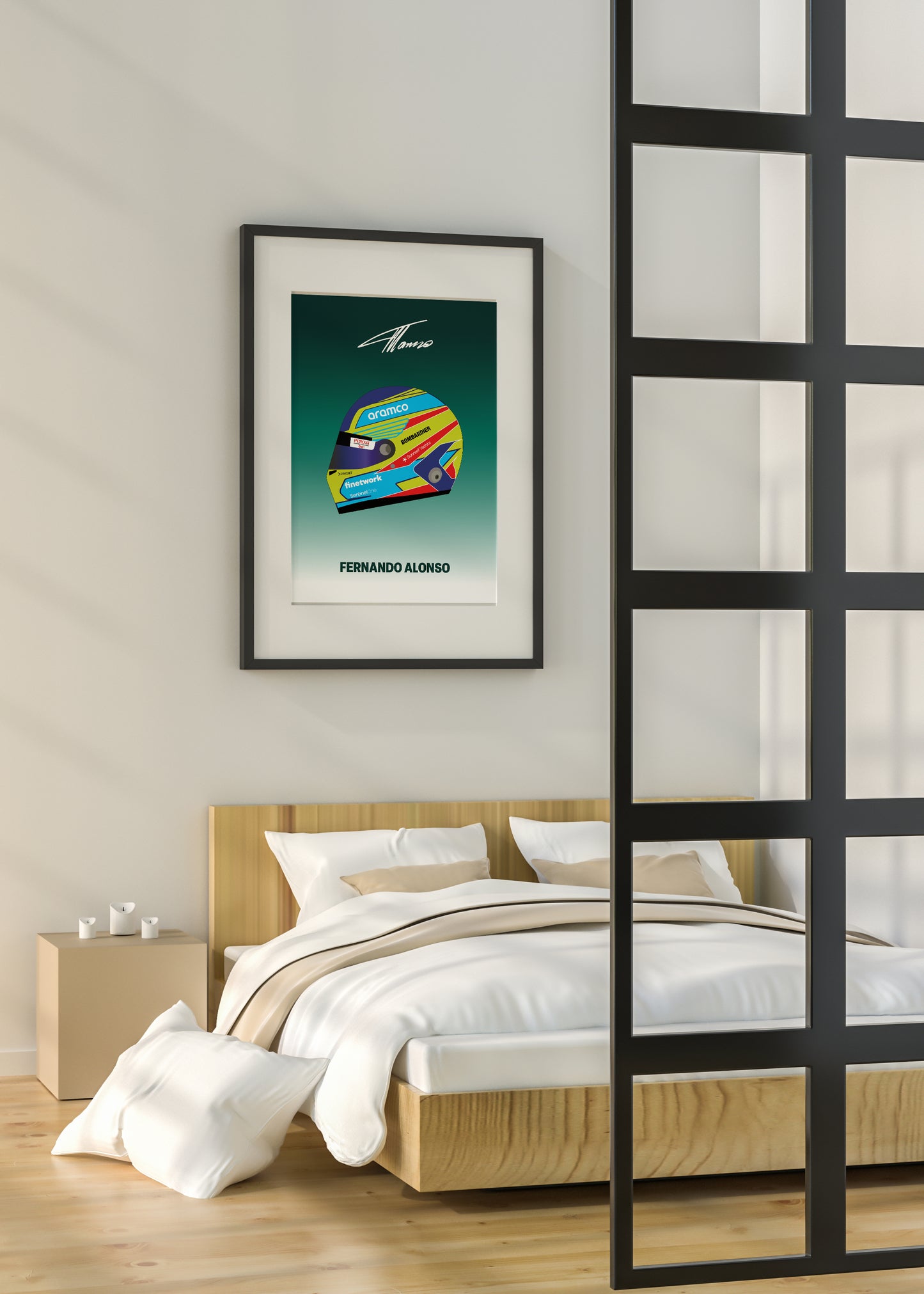 Fernando Alonso F1 2023 Helmet Poster