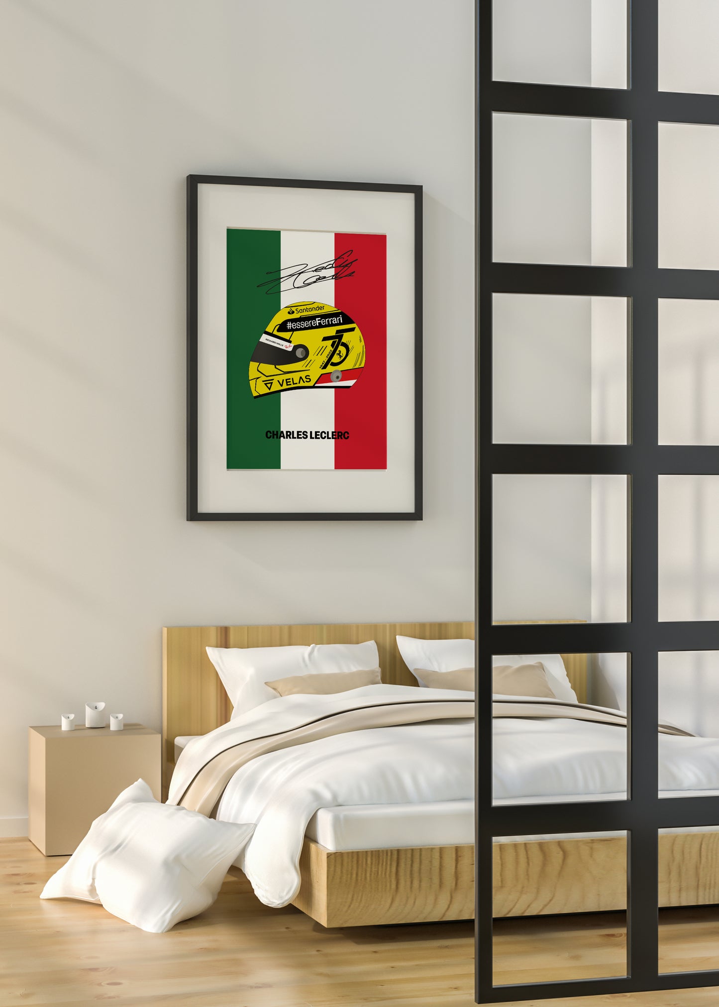 Charles Leclerc F1 2022 Monza GP Helmet Poster