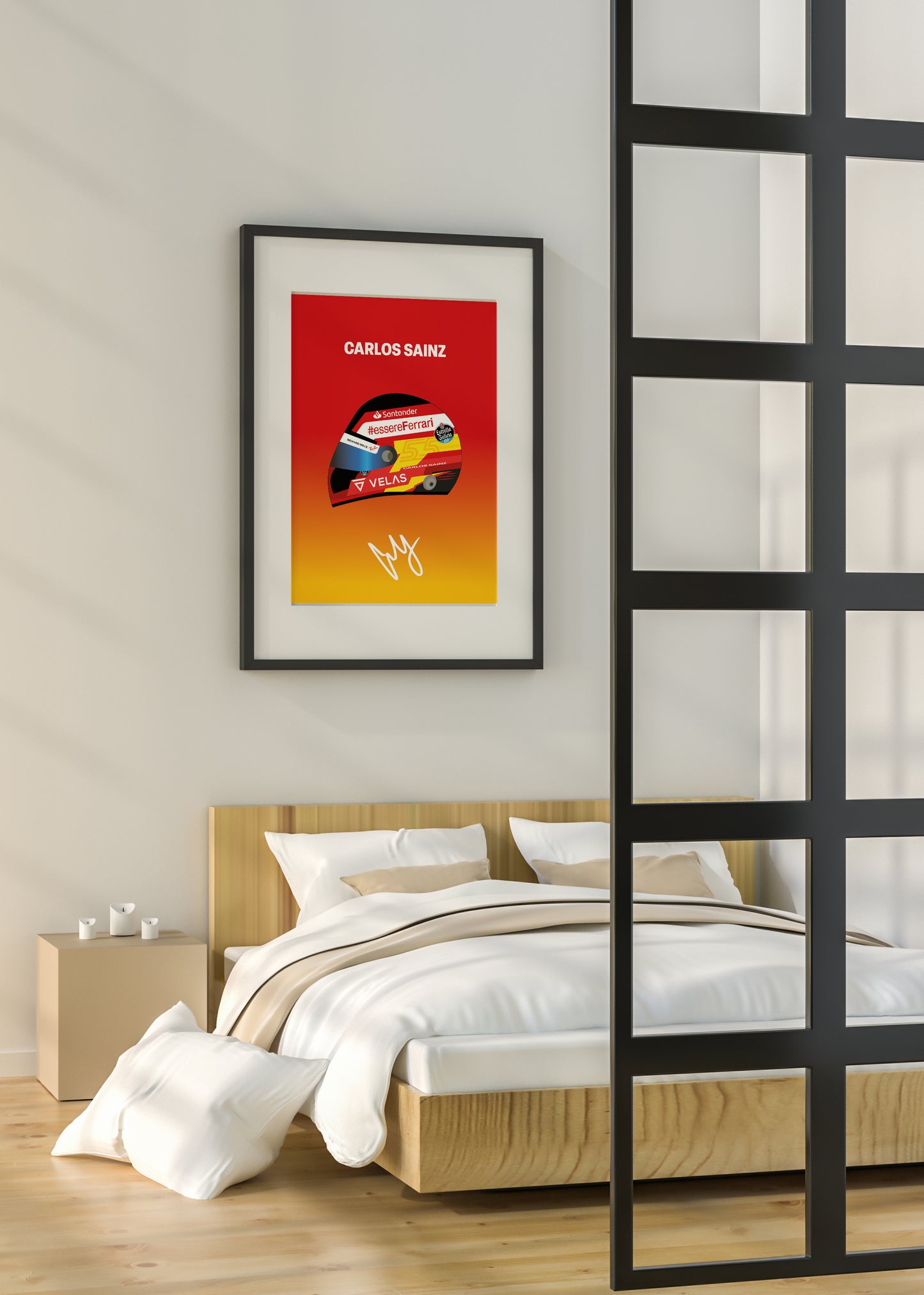 Carlos Sainz F1 2022 Helmet Poster