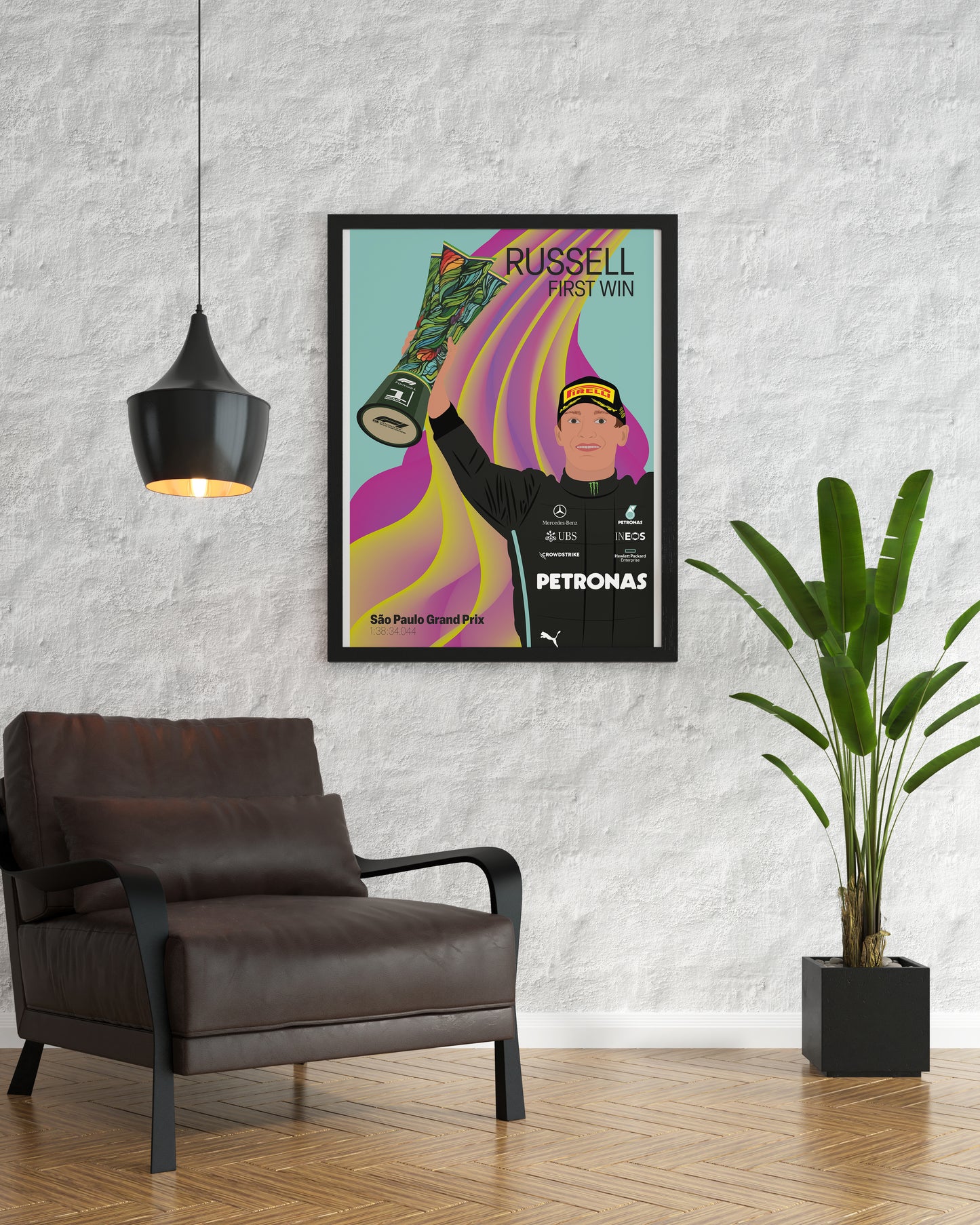 George Russell First Win Brasil 2022 Poster