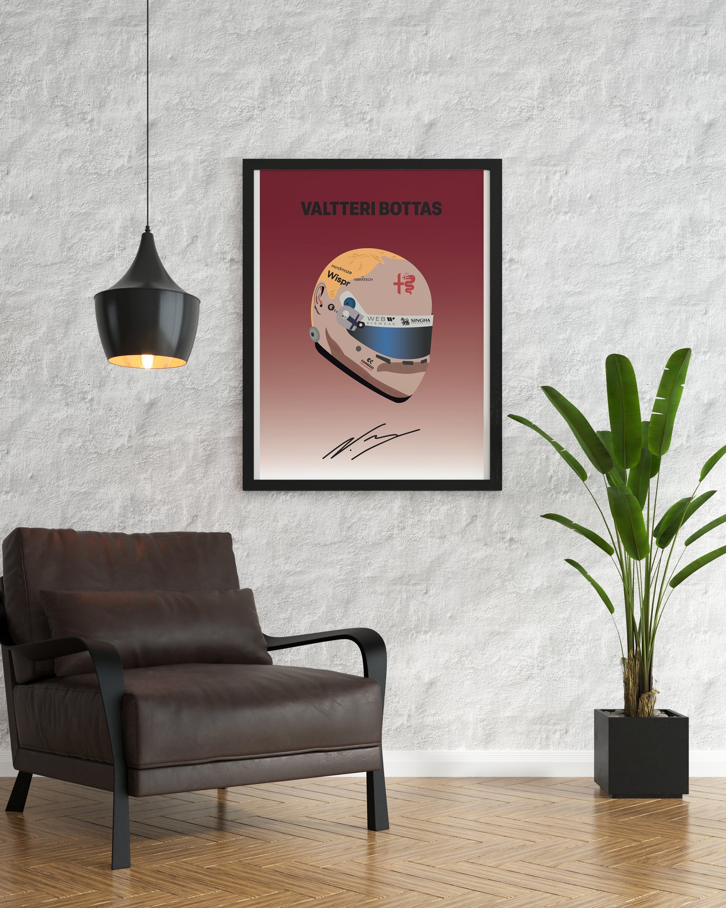 Valtteri Bottas F1 2023 Helmet Poster