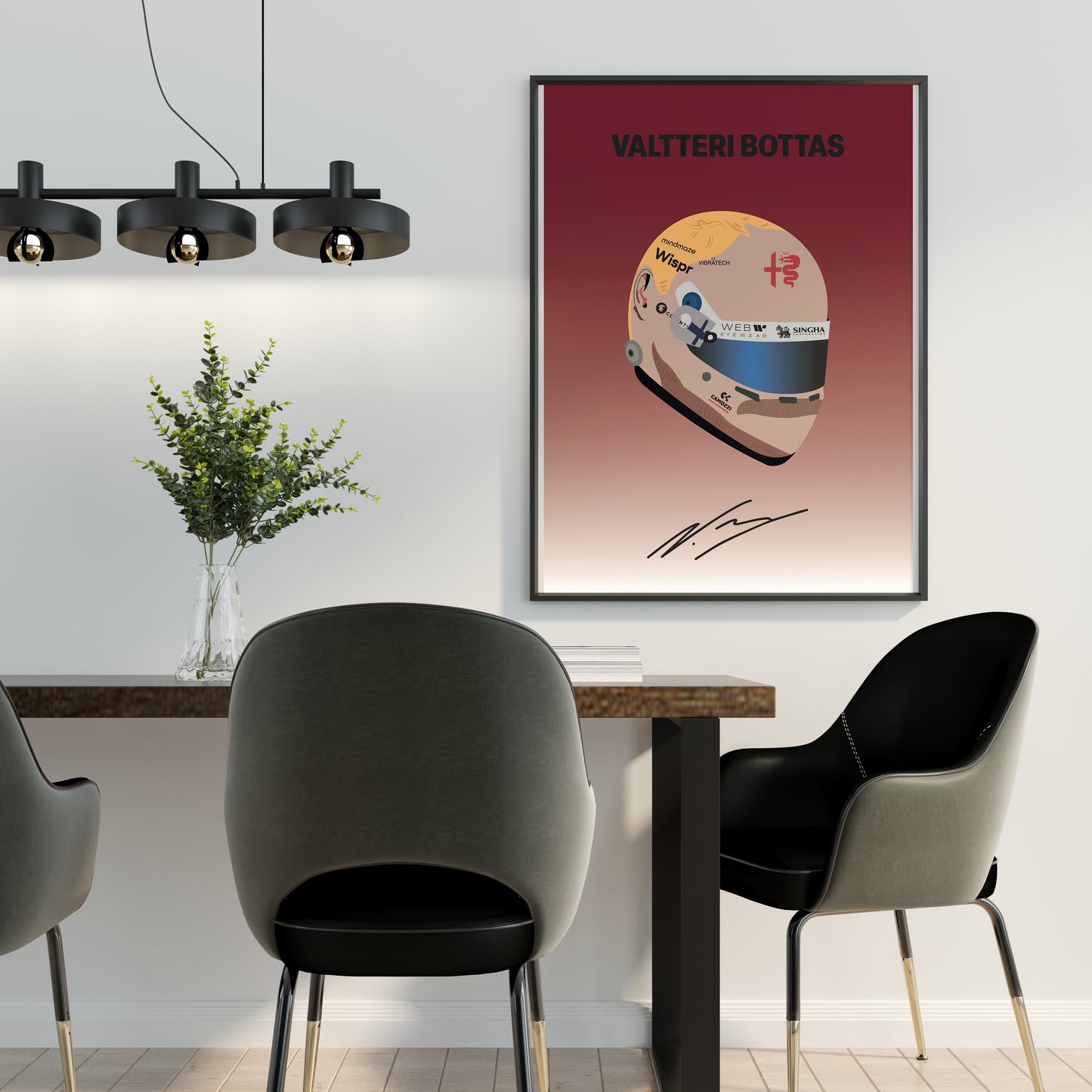 Valtteri Bottas F1 2023 Helmet Poster