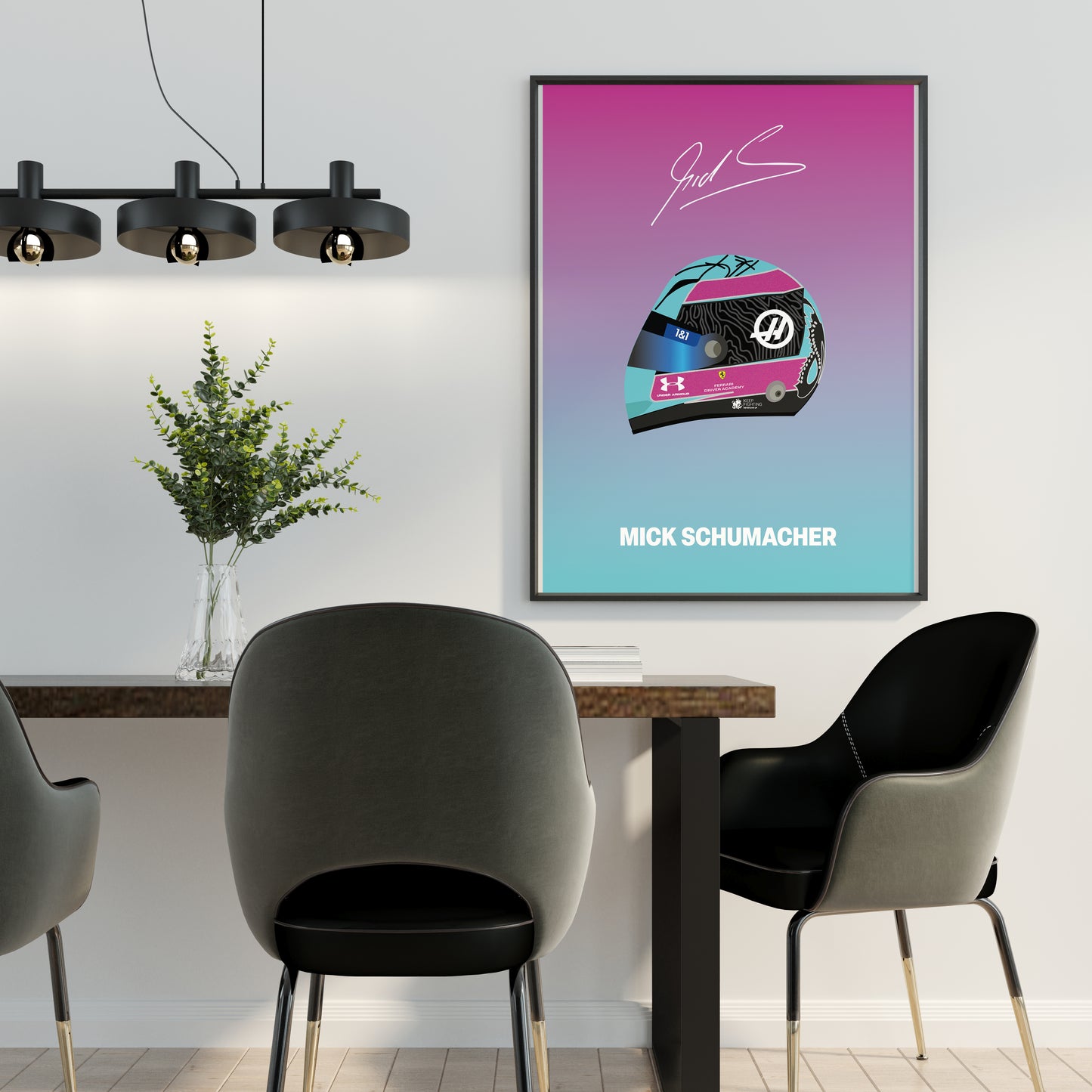 Mick Schumacher F1 2022 Helmet Poster