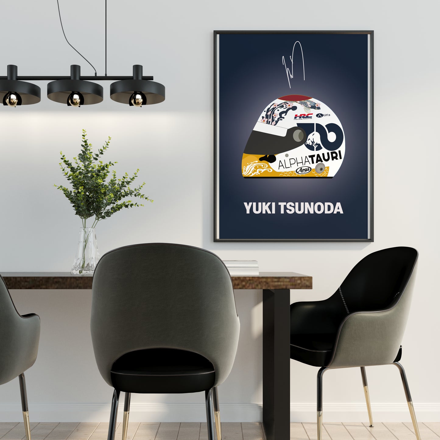 Yuki Tsunoda F1 2022 Japanese GP Helmet Poster
