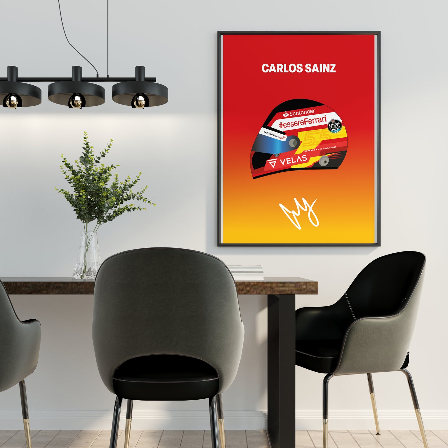 Carlos Sainz F1 2022 Helmet Poster