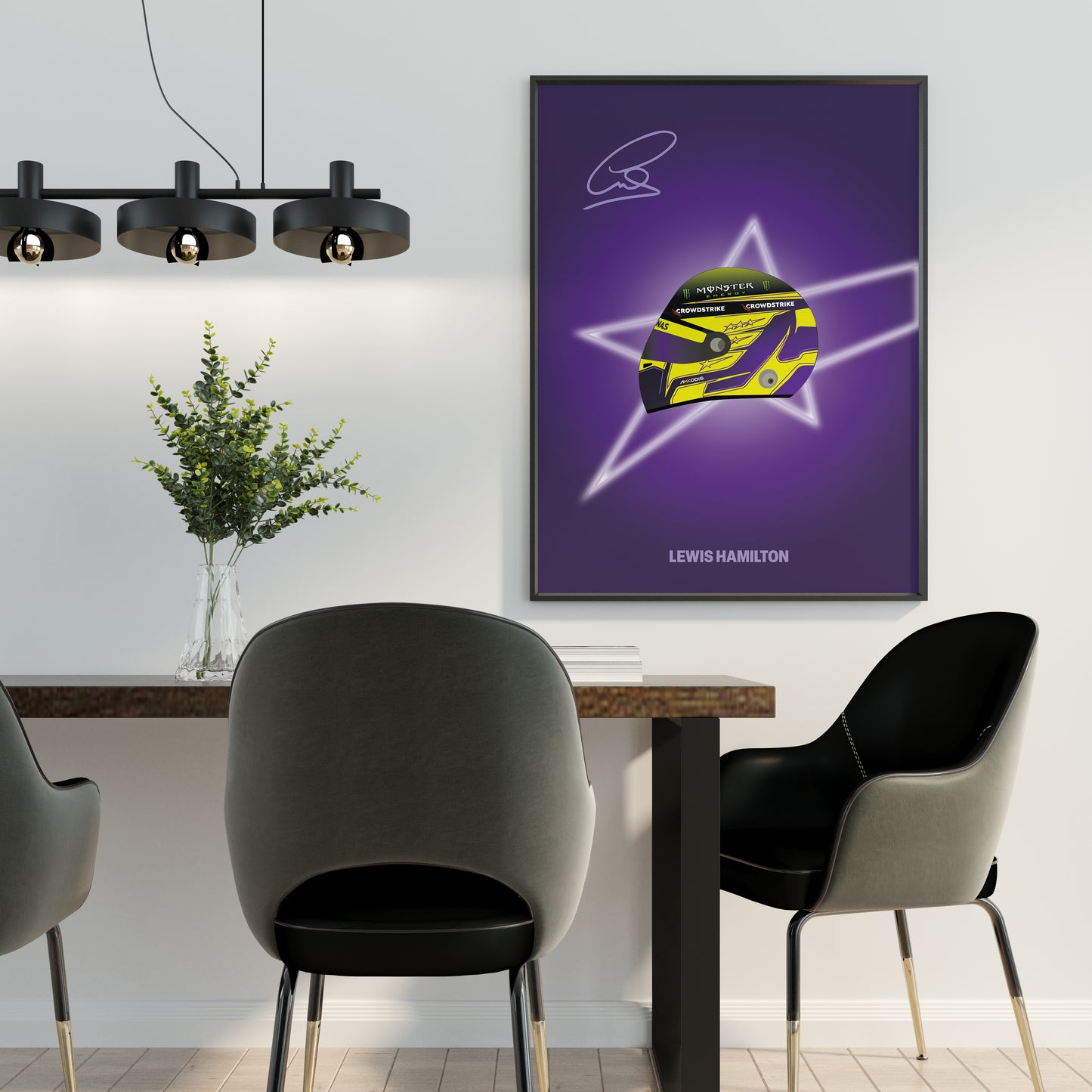 Lewis Hamilton F1 2022 Helmet Poster