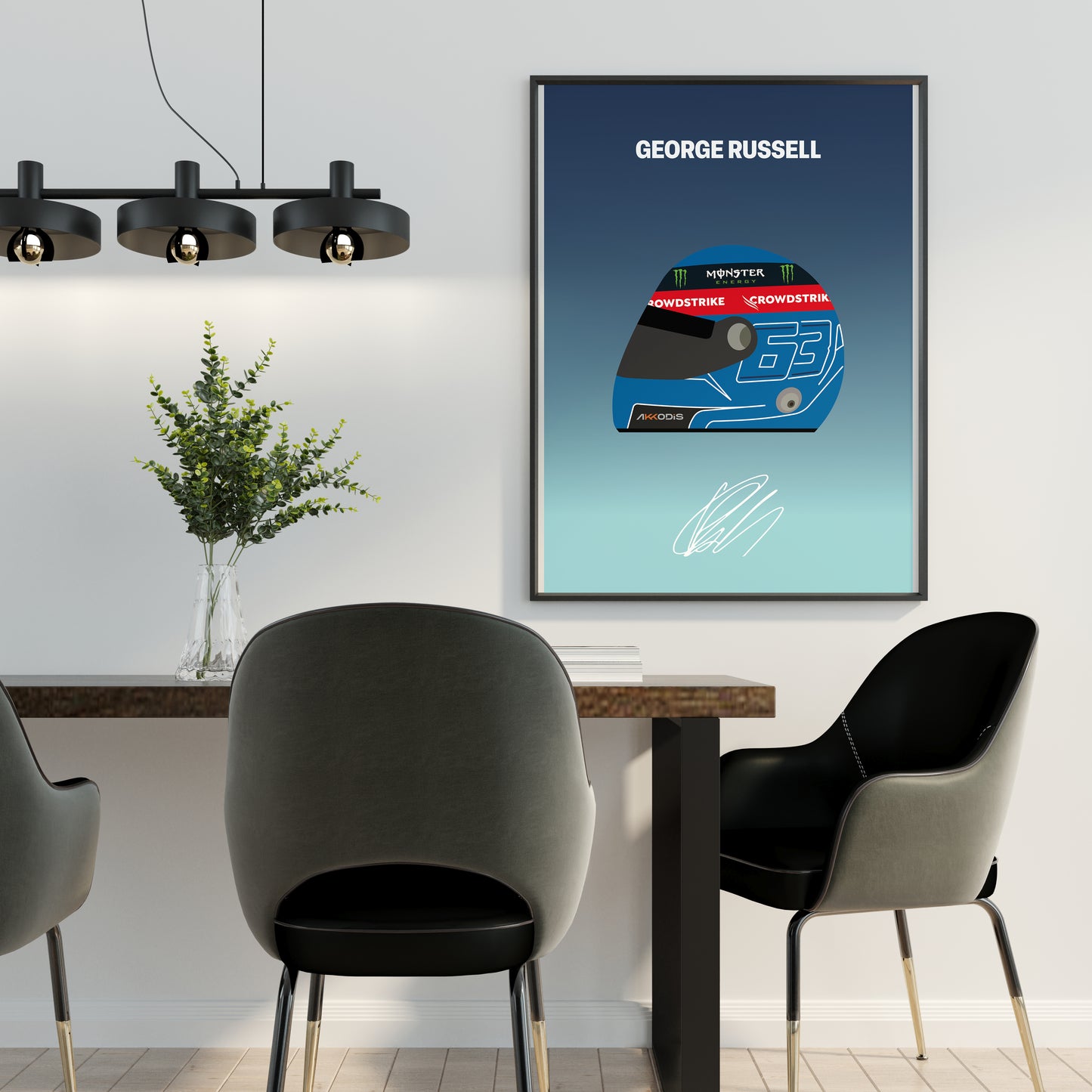 George Russell F1 2022 Helmet Poster