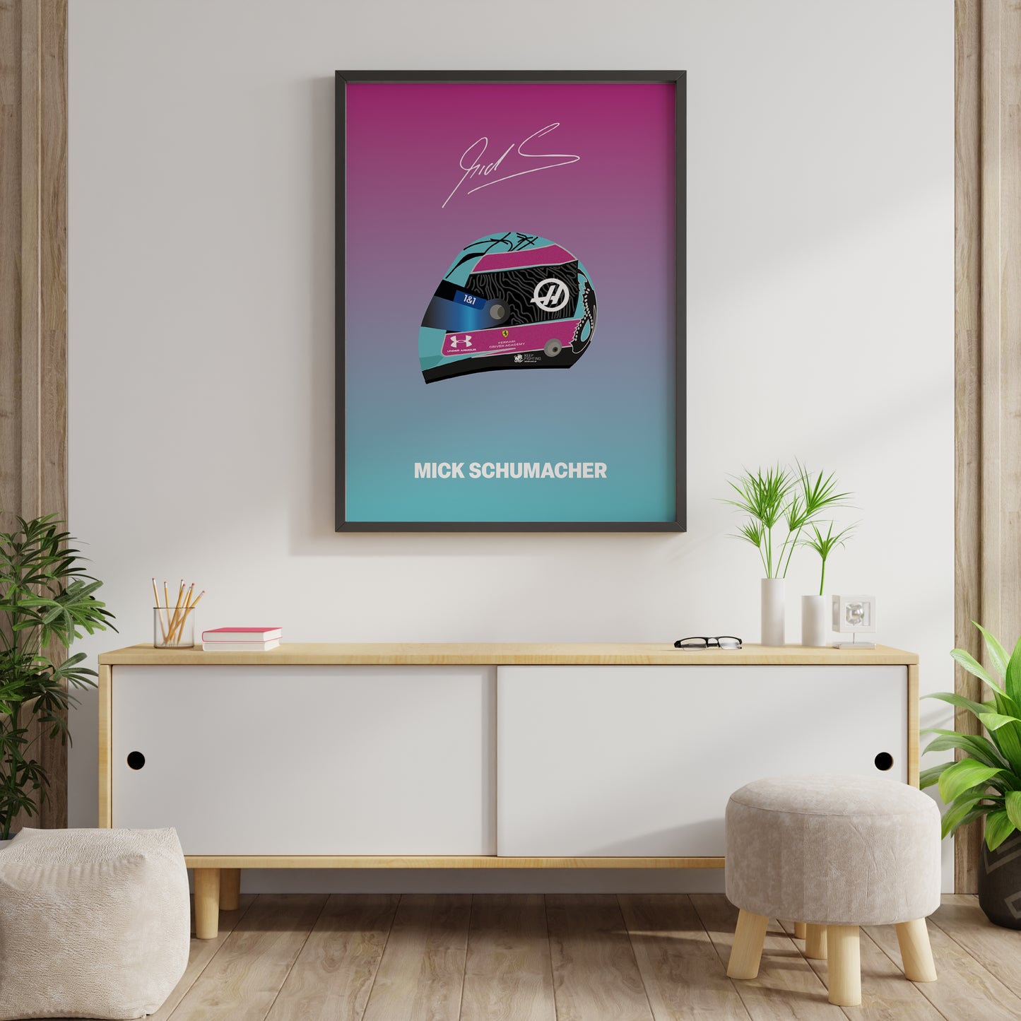 Mick Schumacher F1 2022 Helmet Poster