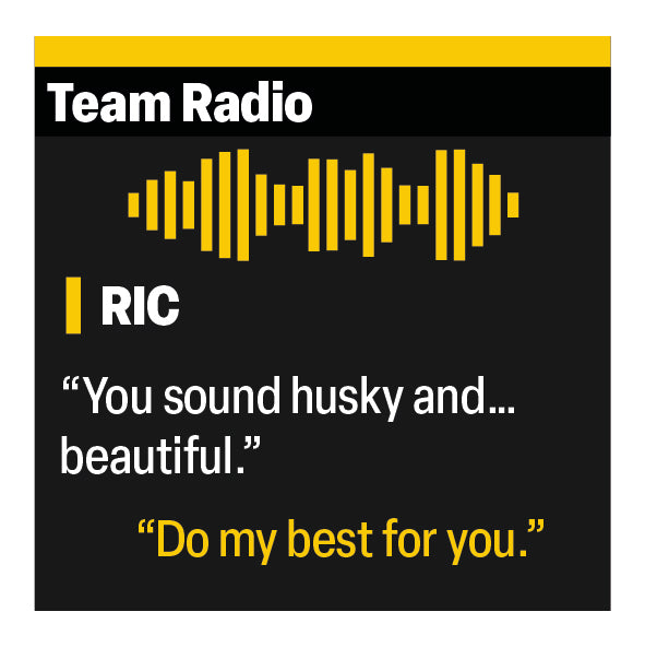 Daniel Ricciardo "You sound husky and... beautiful." F1 Radio Message Sticker