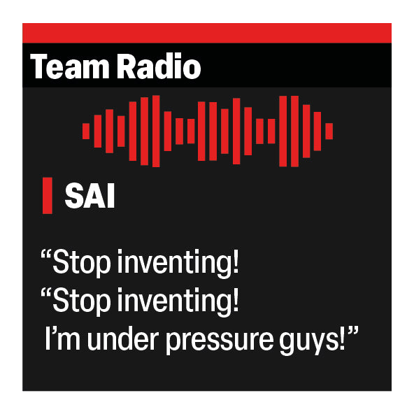 Carlos Sainz "Stop inventing" F1 Radio Message Sticker