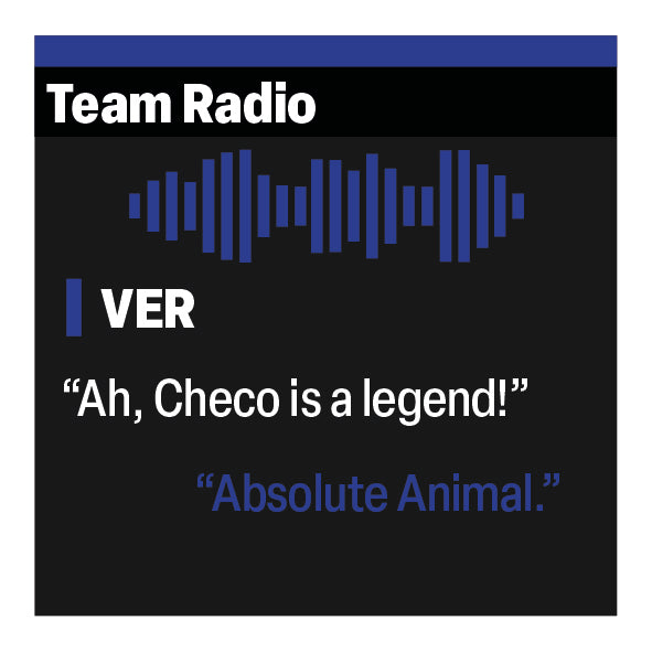 Max Verstappen "Checo is a Legend" F1 Radio Message Sticker
