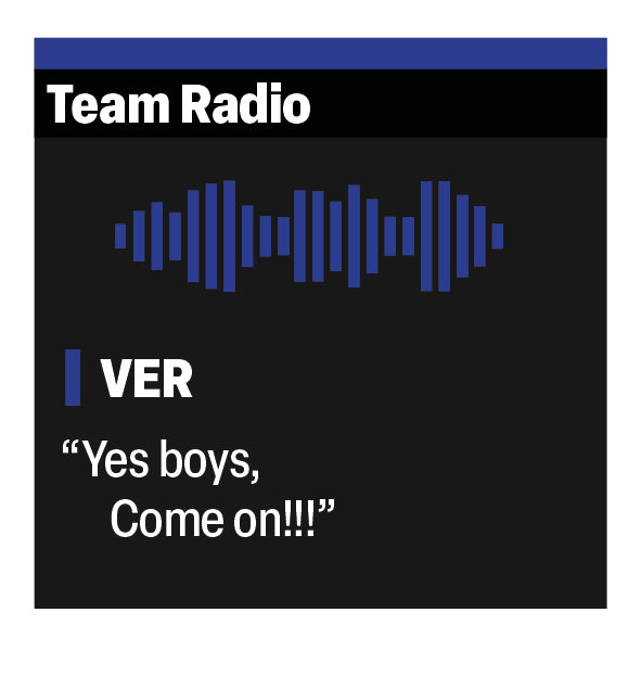 Max Verstappen "Yes boys, come on!!!" F1 Radio Message Sticker