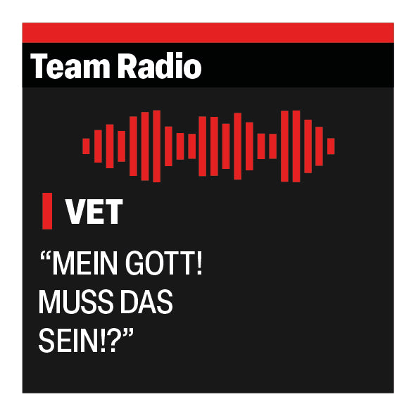 Sebastian Vettel "Mein Gott muss das sein!?" F1 Radio Message Sticker